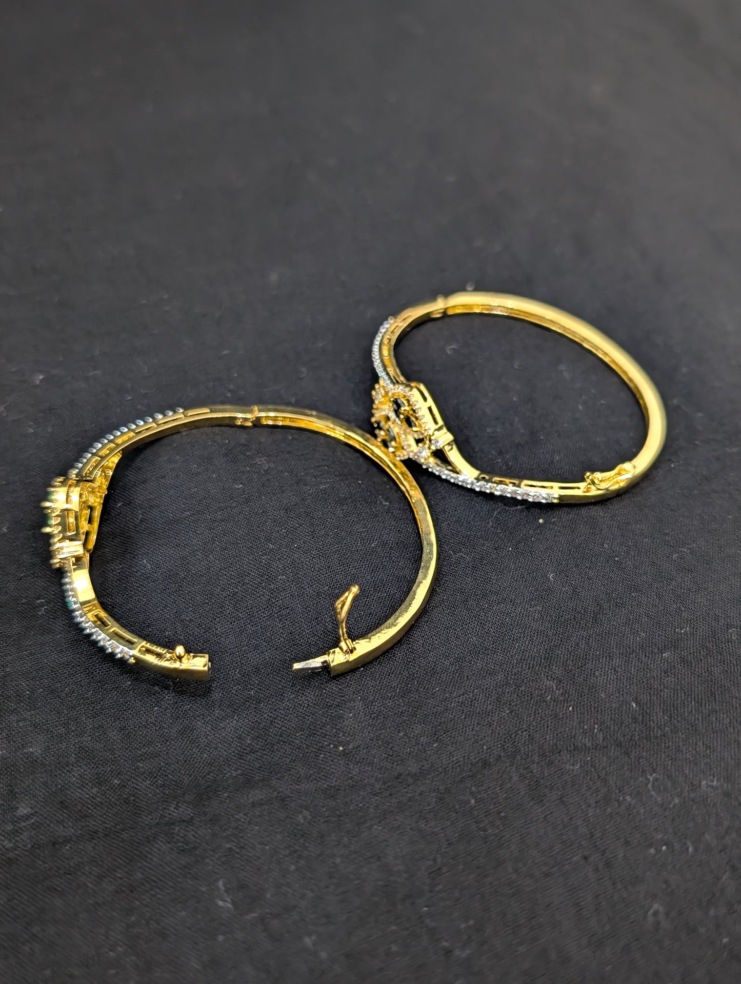 CZ stone One gram gold Bangle Bracelet - Design 31