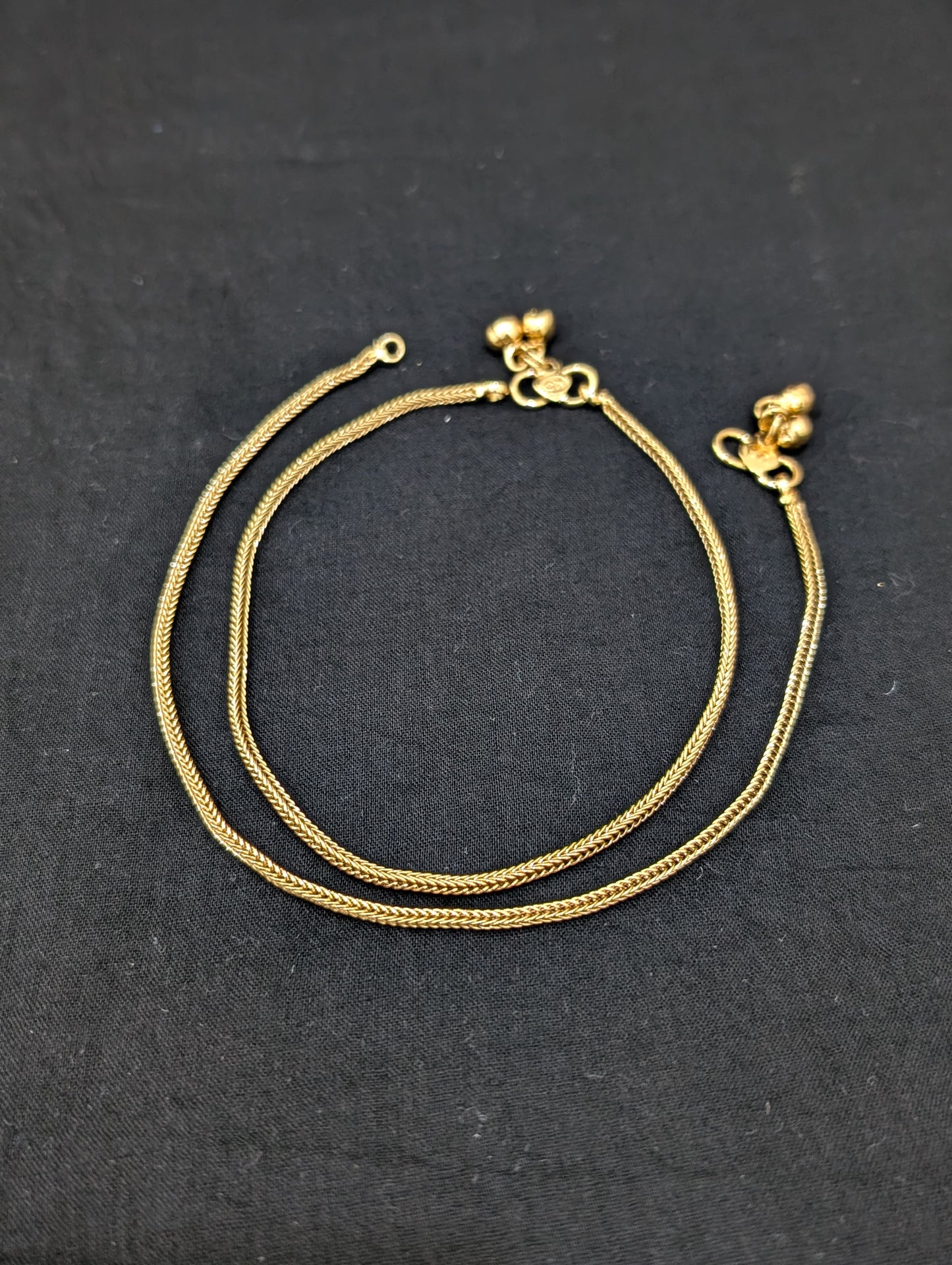 Gold plated thin delicate Anklets