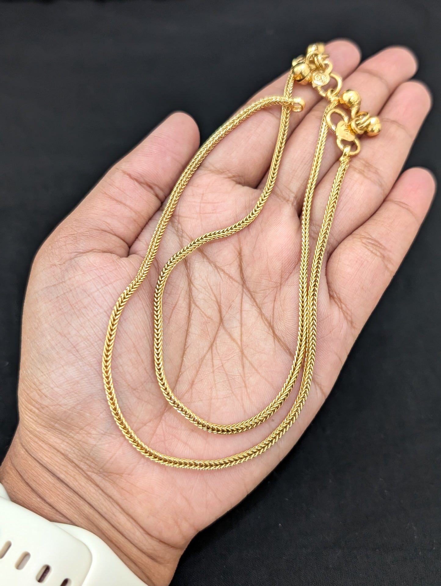 Gold plated thin delicate Anklets