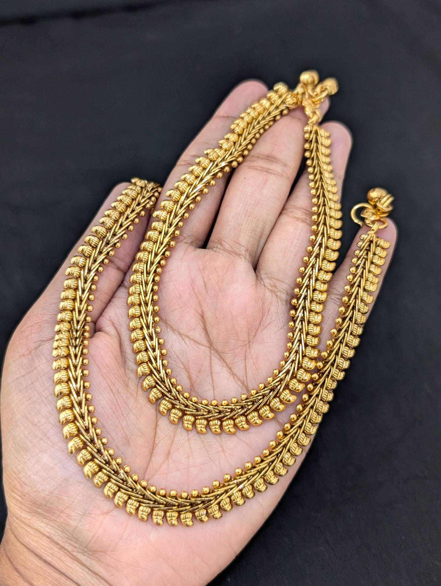 Gold plated Mango design Anklets