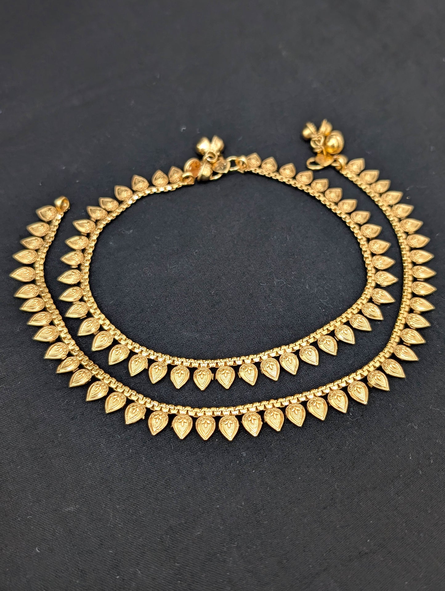 Gold plated Teardrop design Anklets