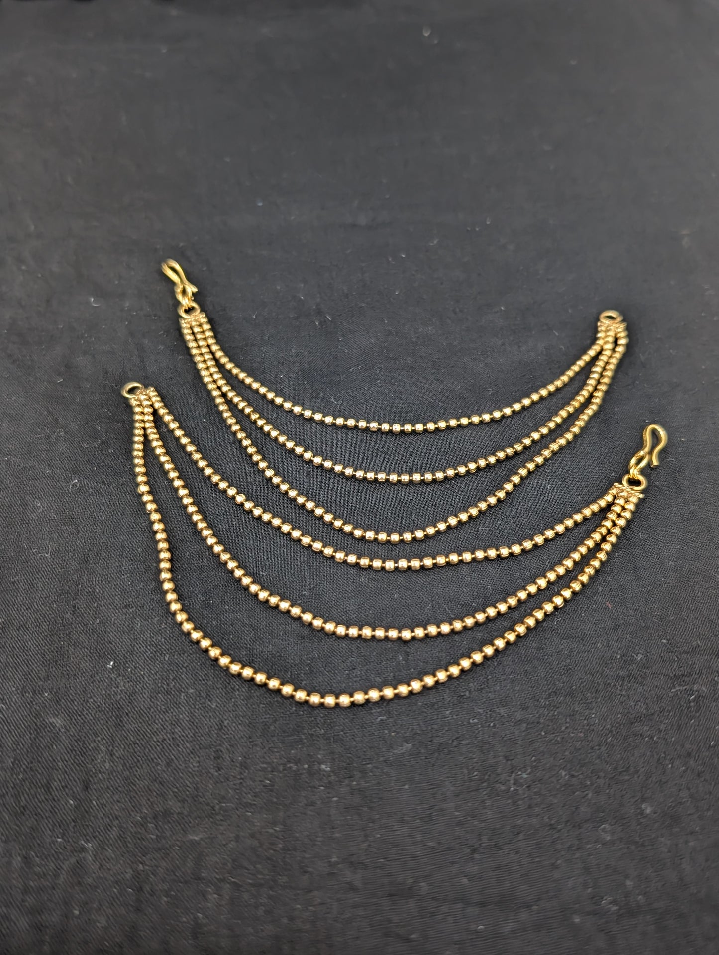 Triple layer ball chain Earrings chain / Maatal / Kaan Chain