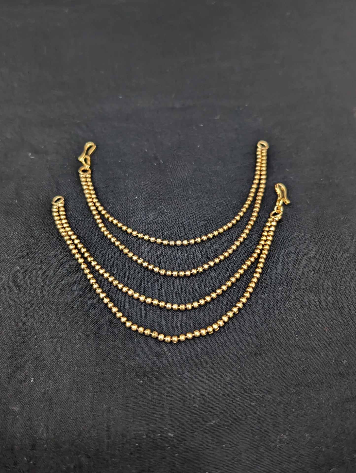 Double layer ball chain Earrings chain / Maatal / Kaan Chain