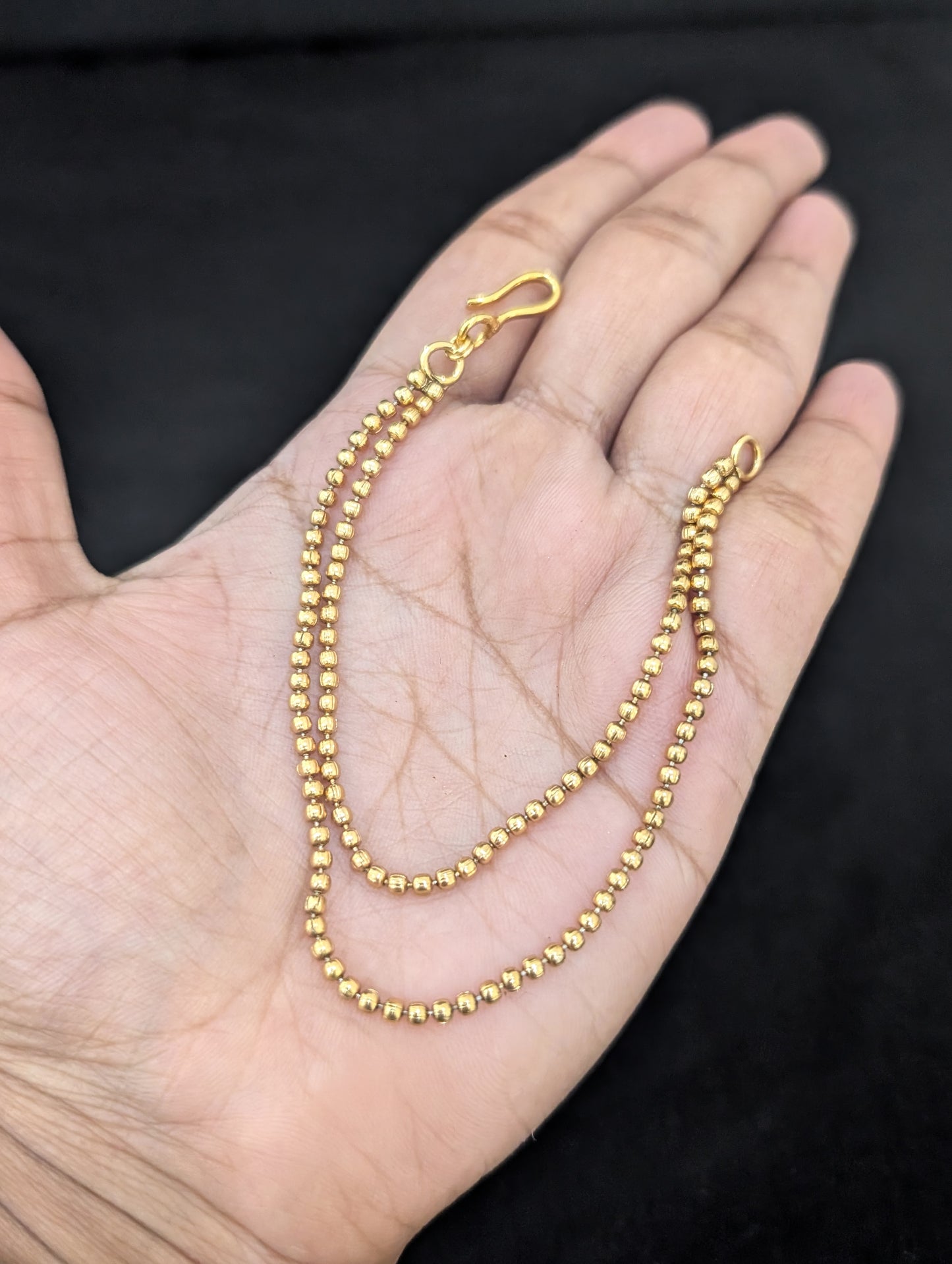 Double layer ball chain Earrings chain / Maatal / Kaan Chain