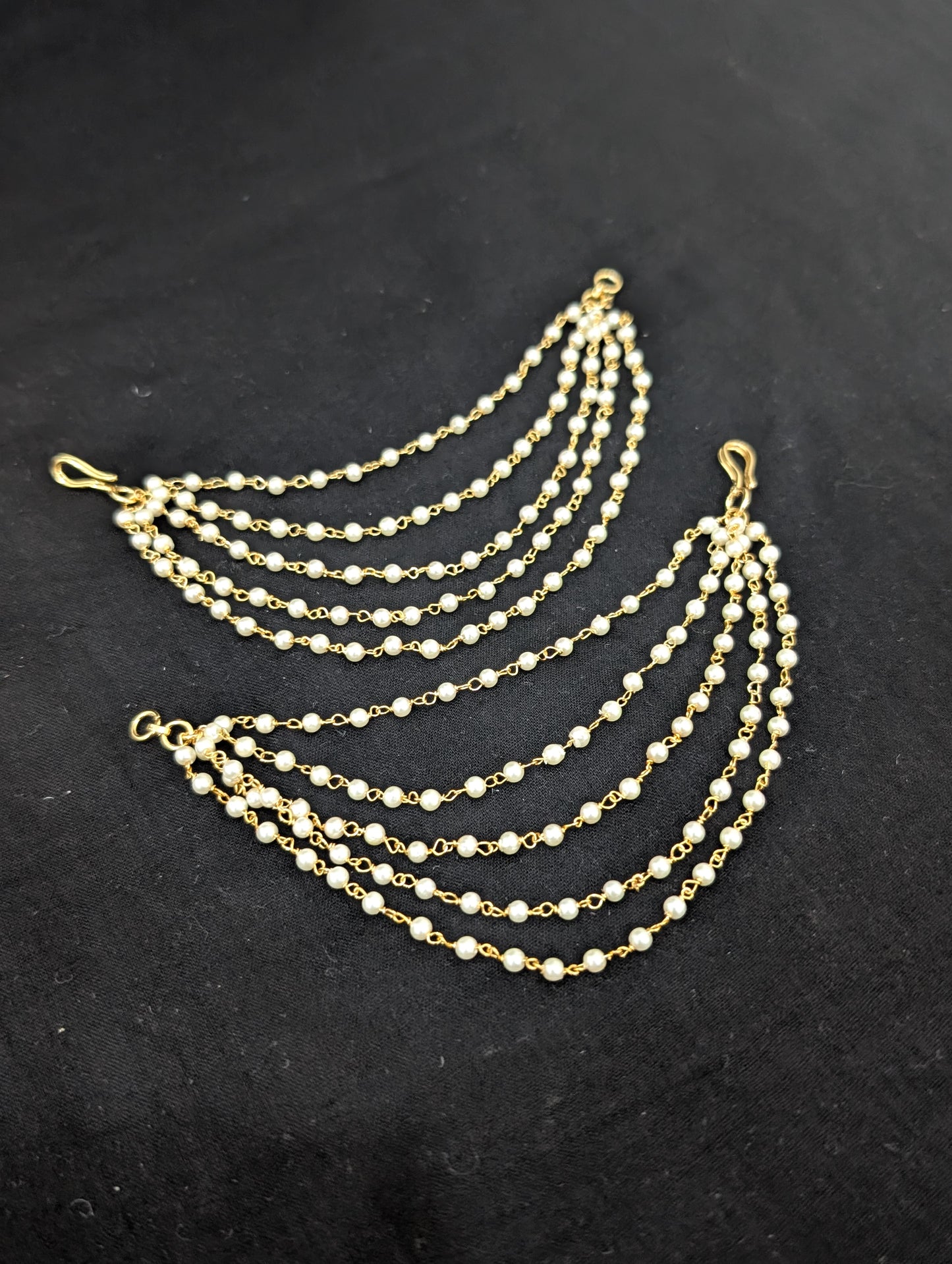 Five layer mini pearl chain Earrings chain / Maatal / Kaan Chain
