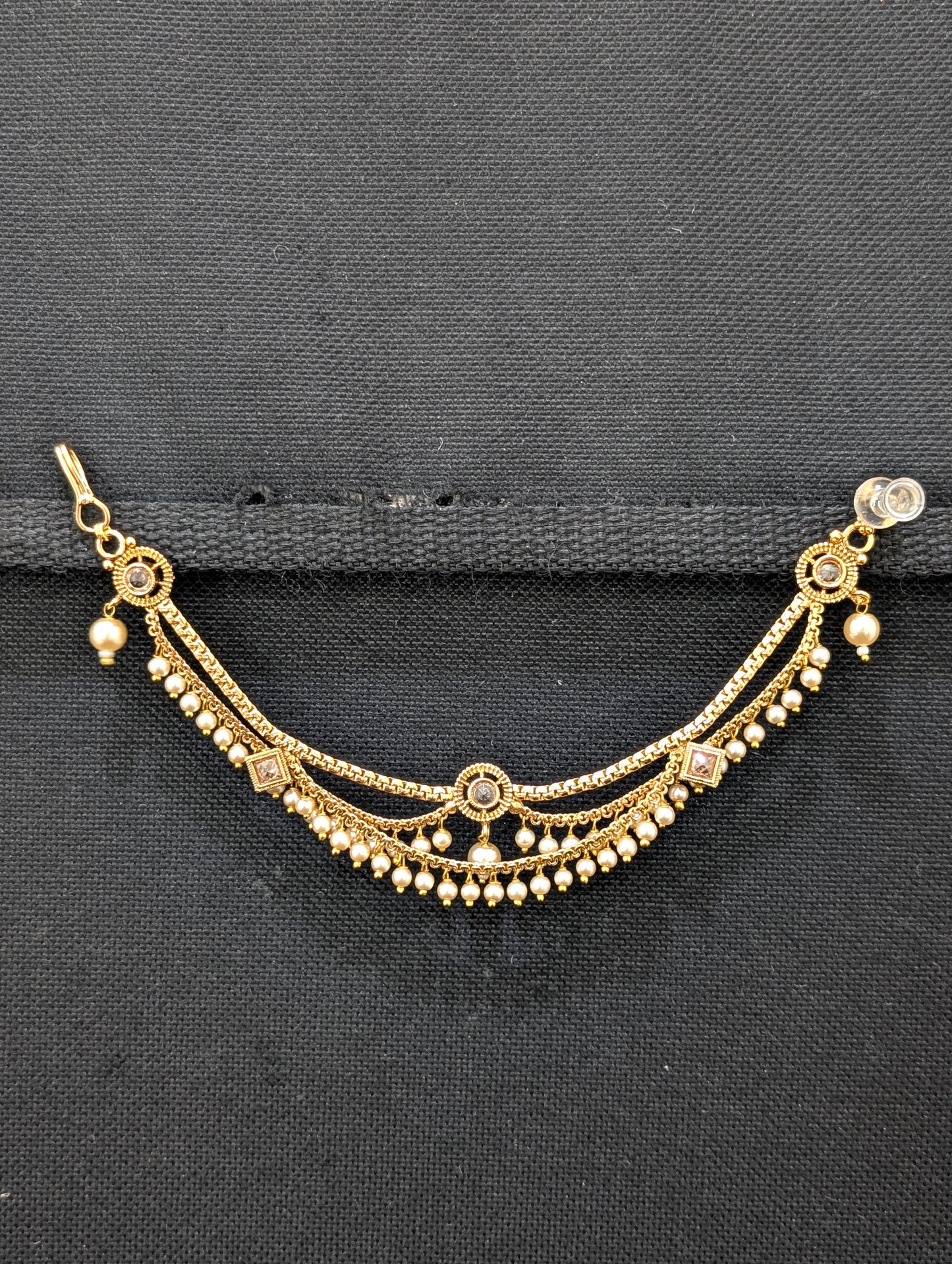 Dual layer link chain Polki Earrings chain / Maatal / Kaan Chain
