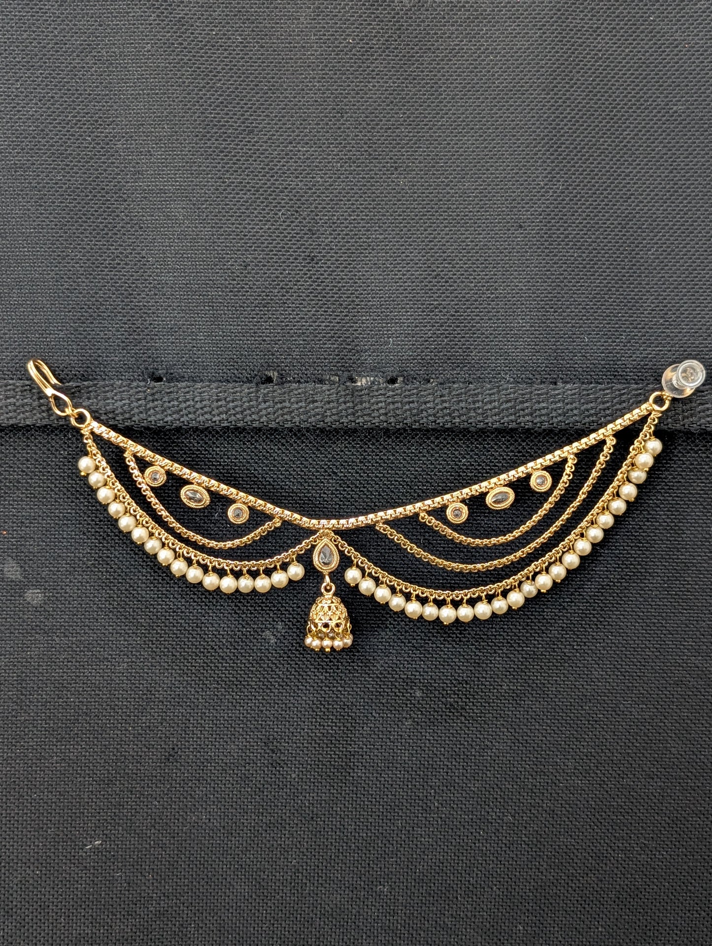 Jhumka dangle Grand Triple layer Earrings chain / Maatal / Kaan Chain