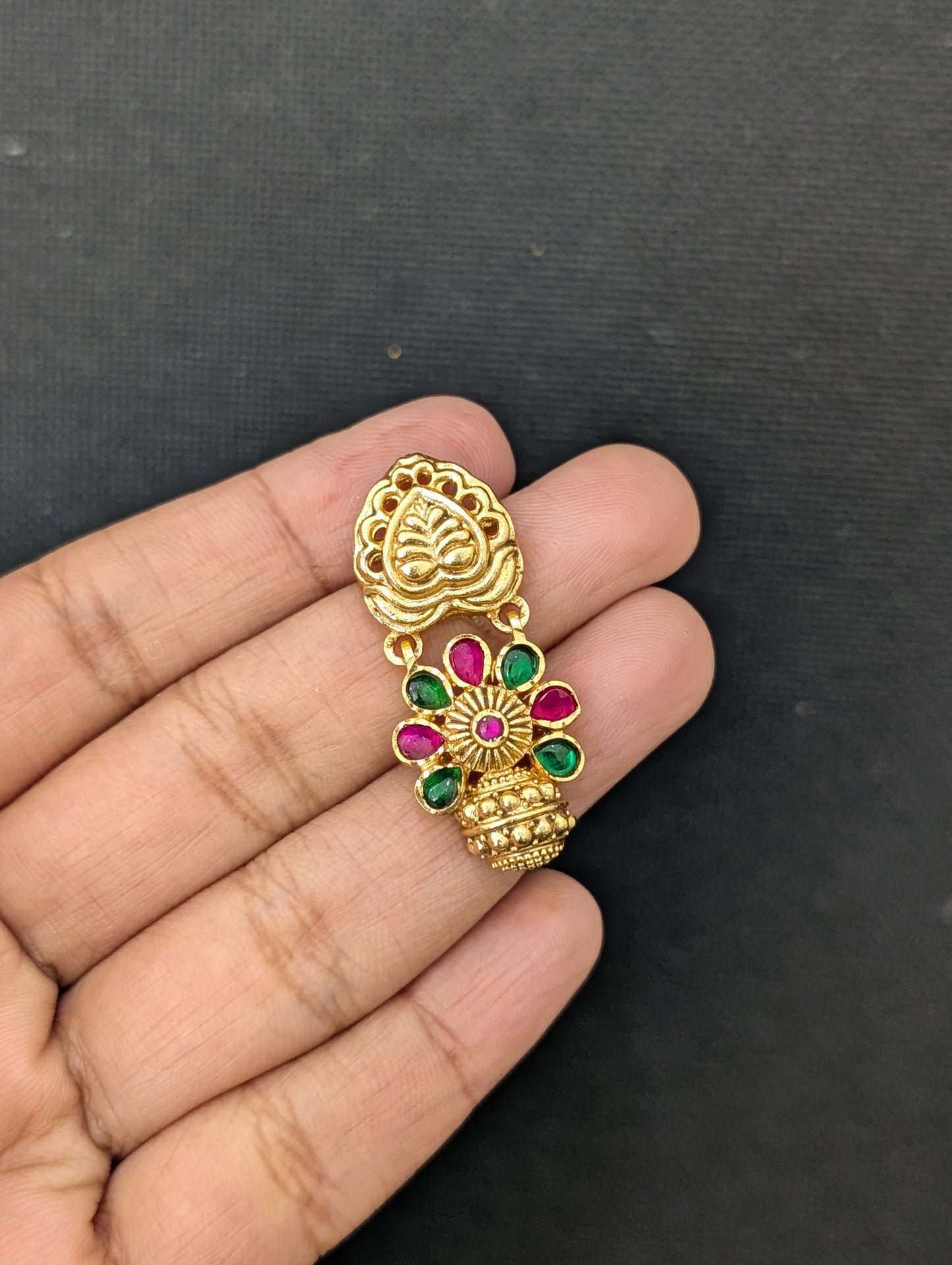 Unique Cut Ball Kemp Earrings