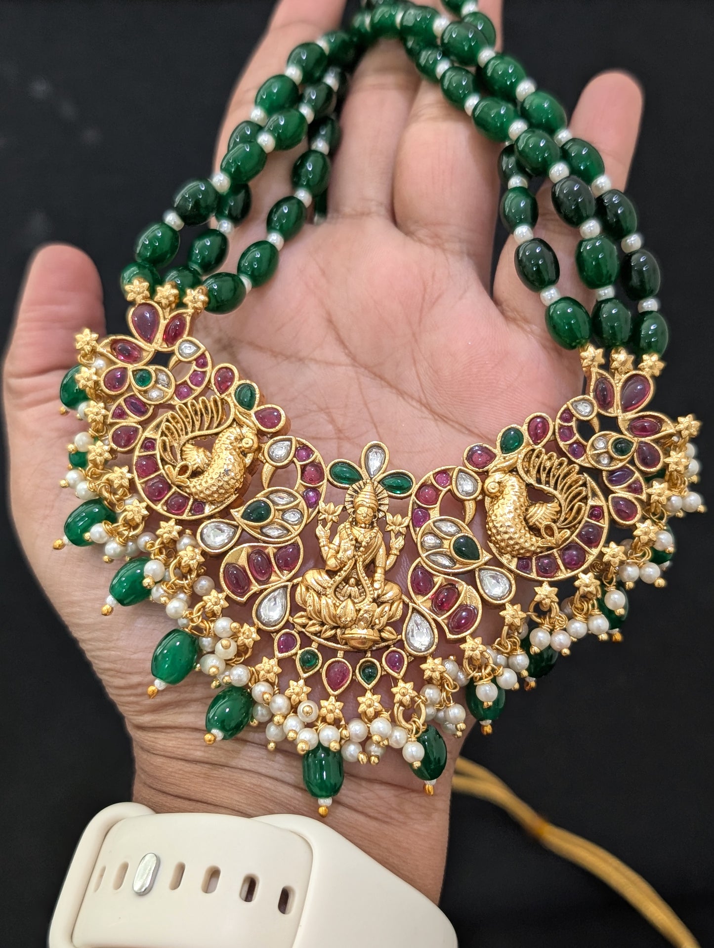 Kemp Mid length Beaded Necklace and Earrings set