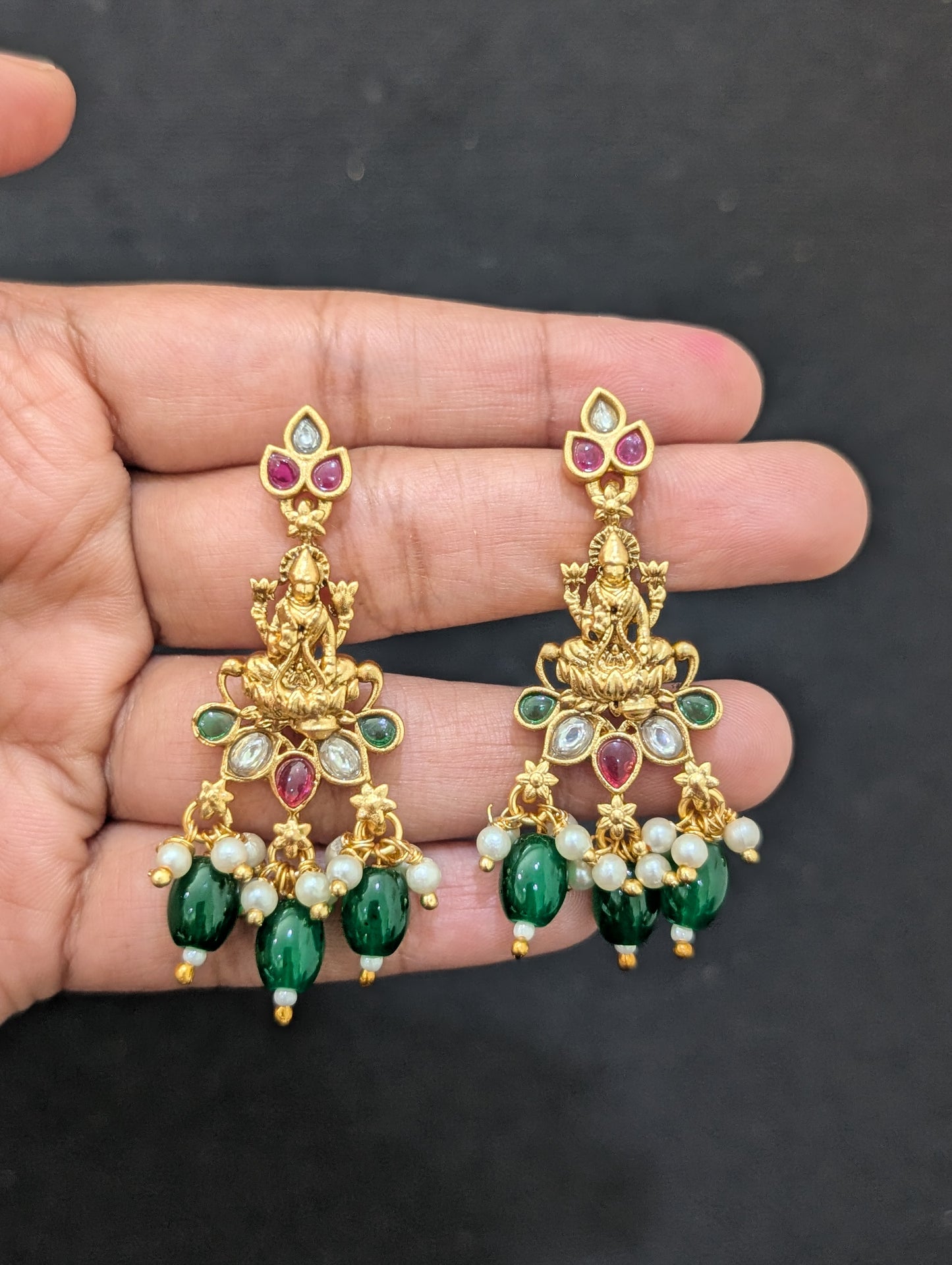 Kemp Mid length Beaded Necklace and Earrings set