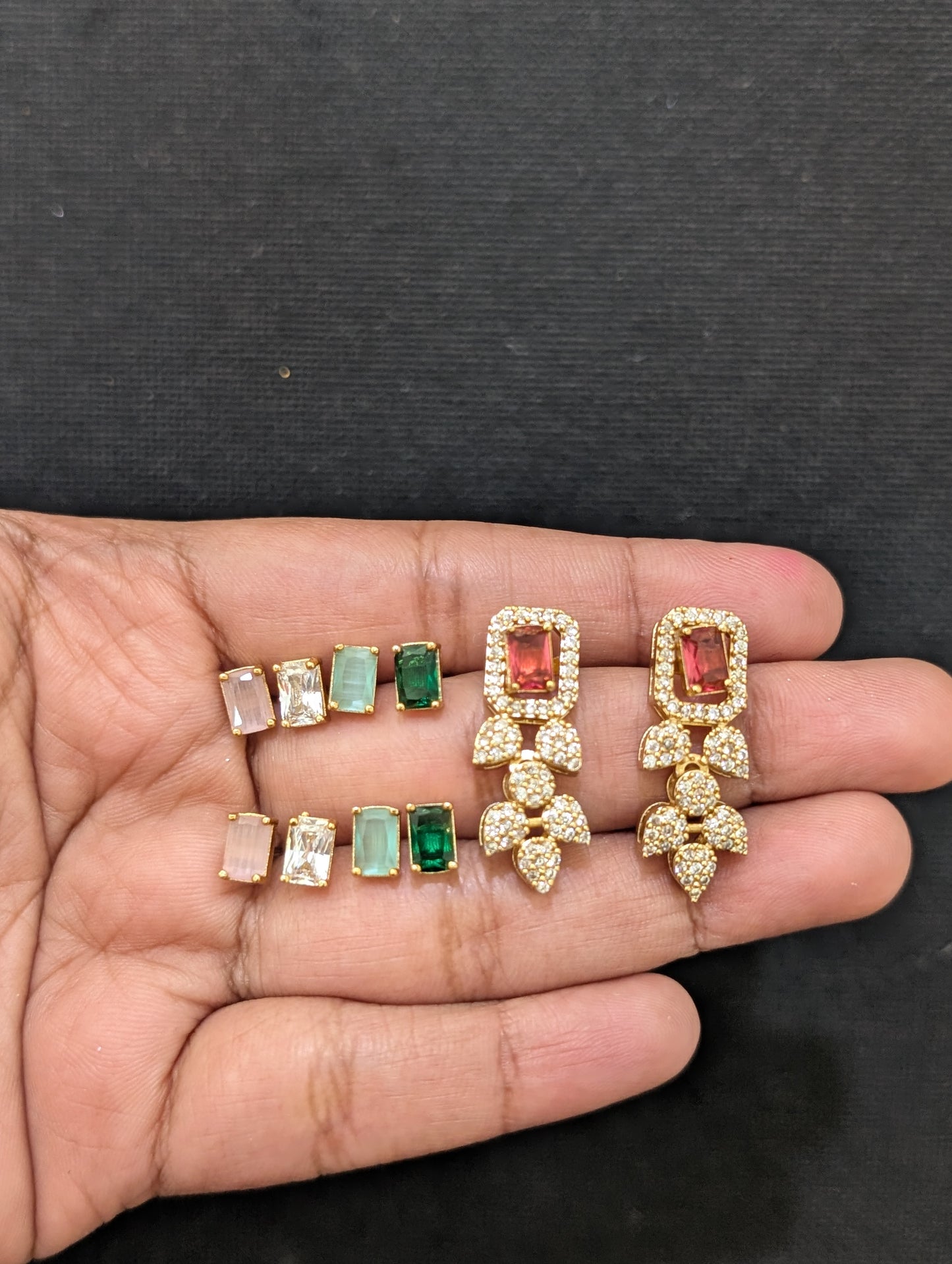 5 Colors changing Choker Necklace and Earrings set