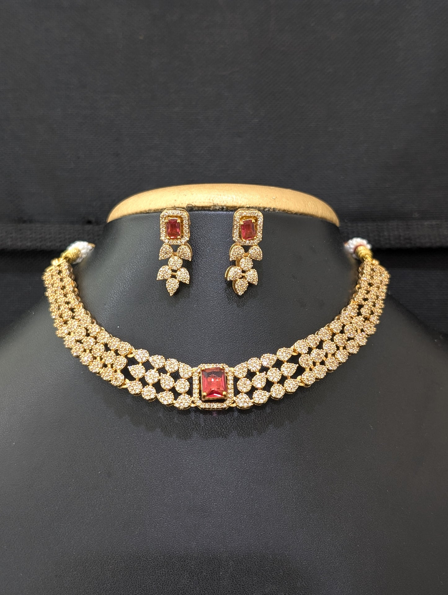 5 Colors changing Choker Necklace and Earrings set