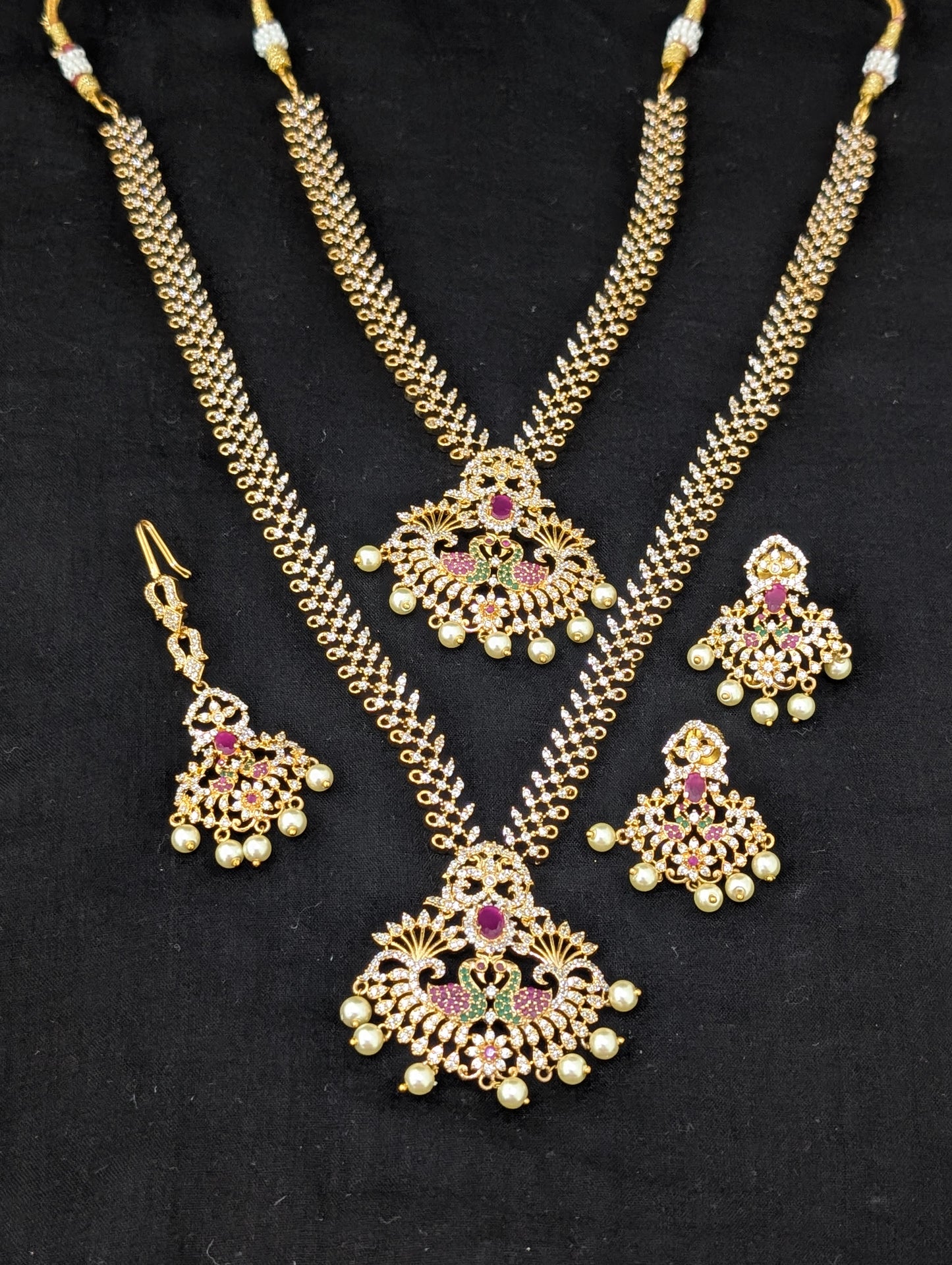 One gram gold plated CZ Mini Bridal Set