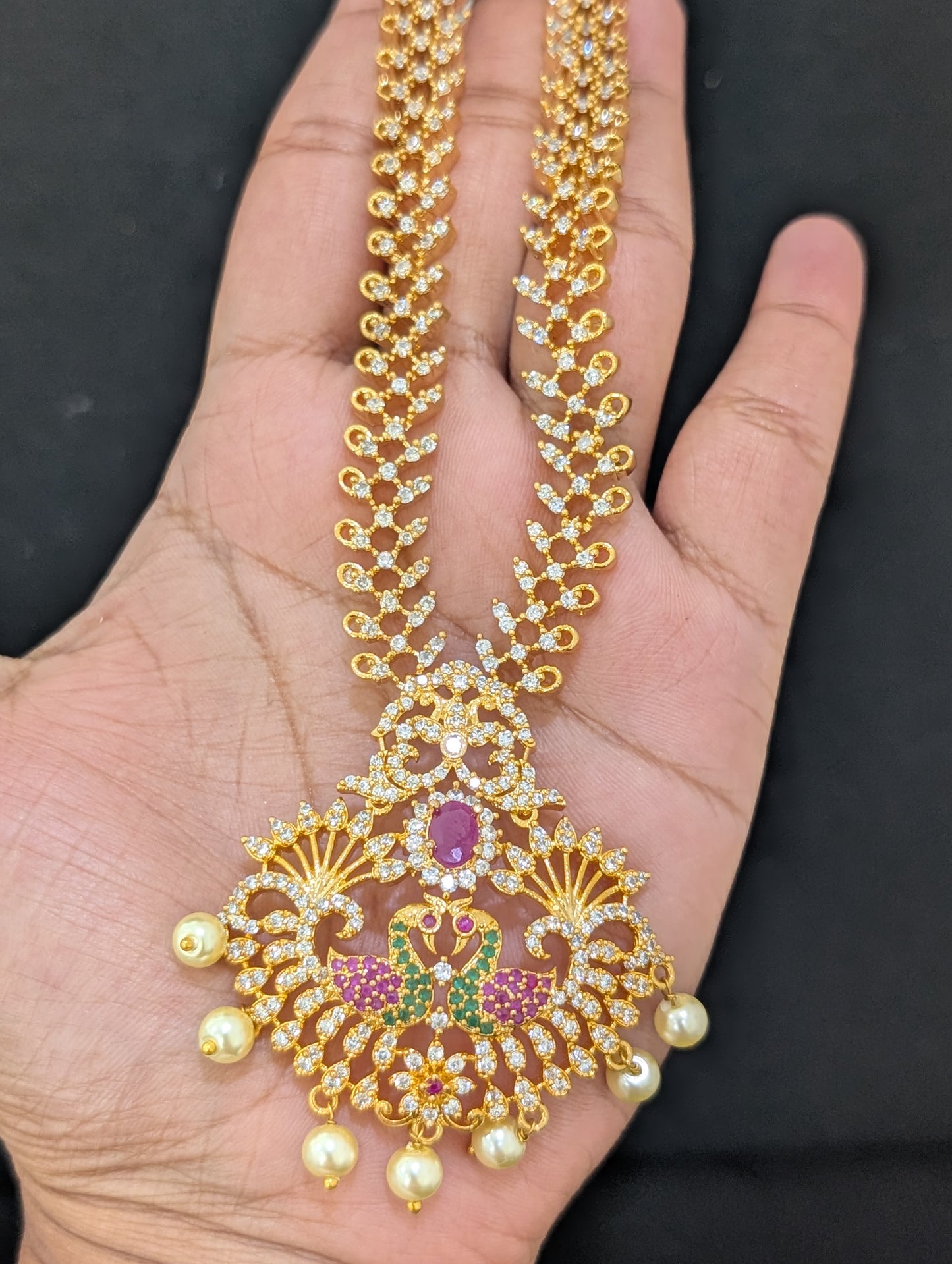 One gram gold plated CZ Mini Bridal Set
