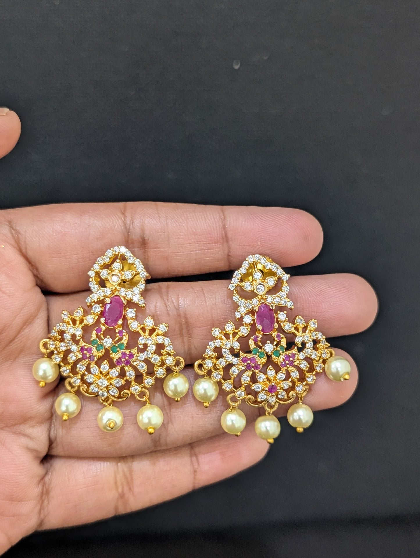 One gram gold plated CZ Mini Bridal Set