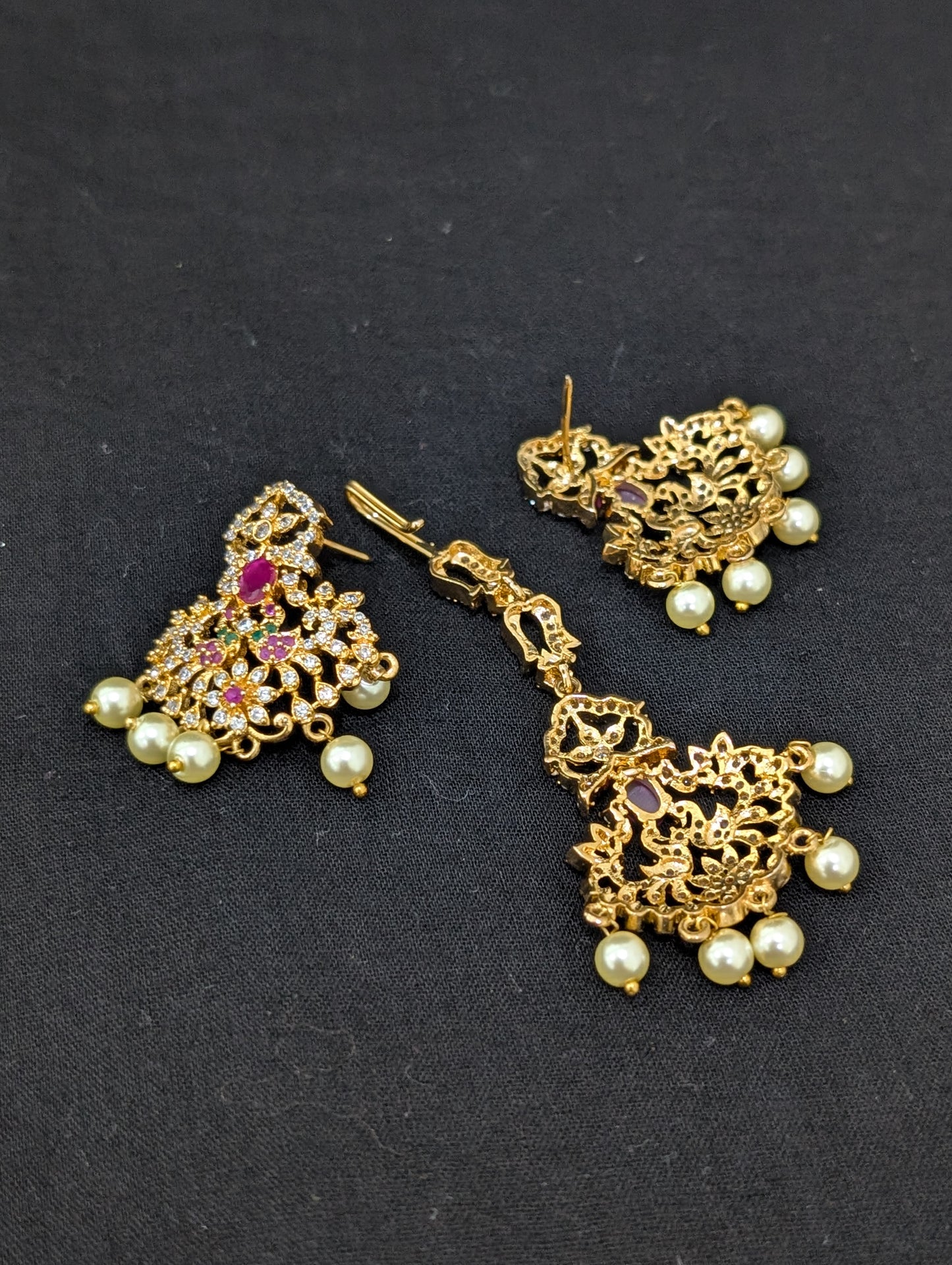 One gram gold plated CZ Mini Bridal Set