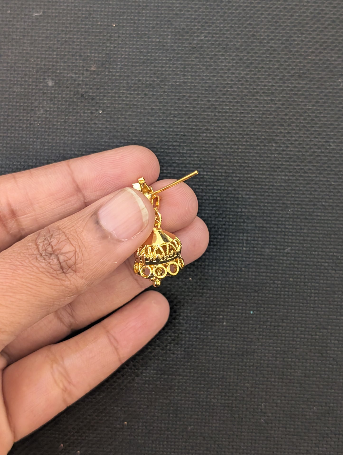 Micro gold plated Small CZ Jhumka Earrings