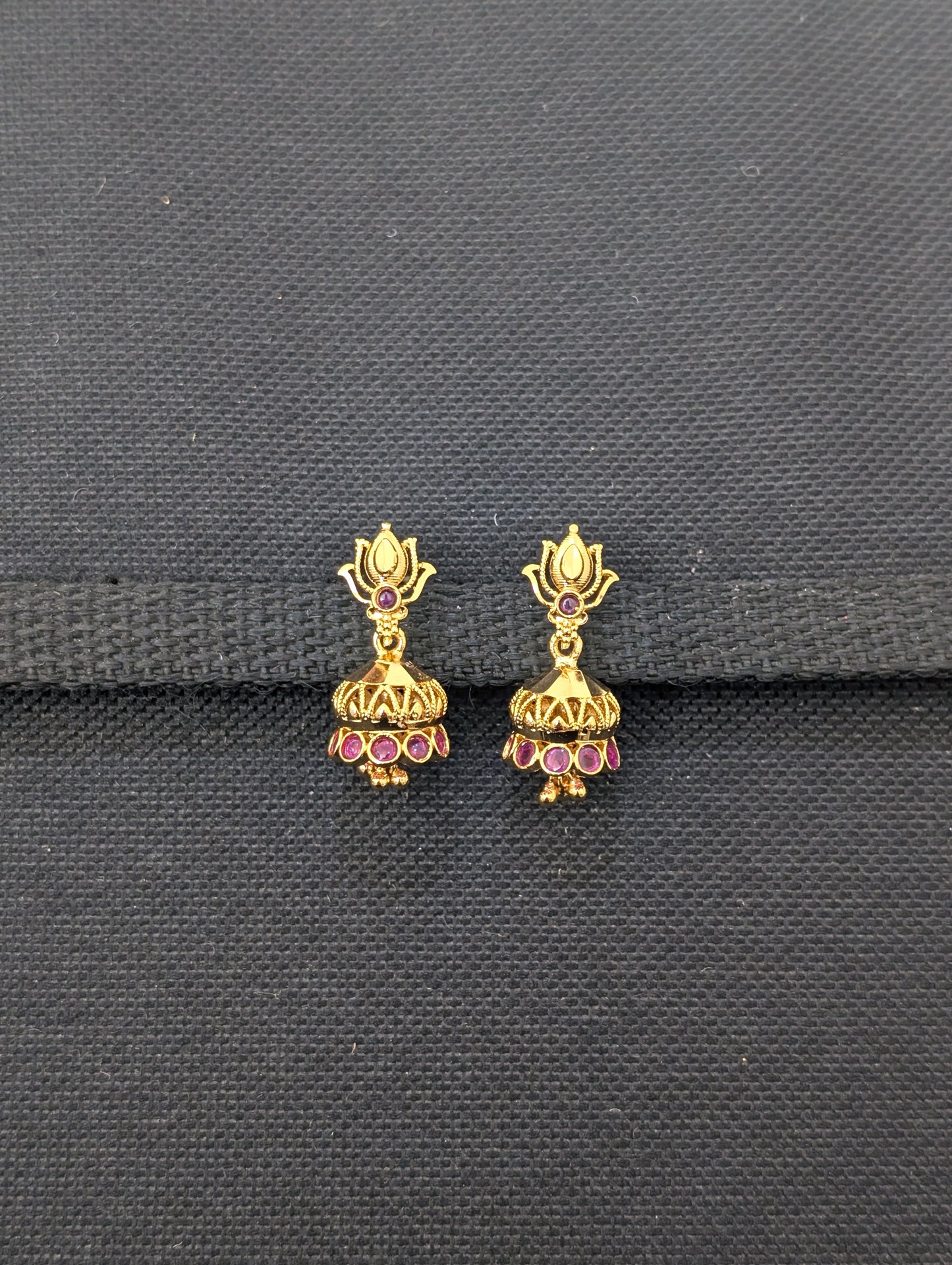 Micro gold plated Small CZ Jhumka Earrings
