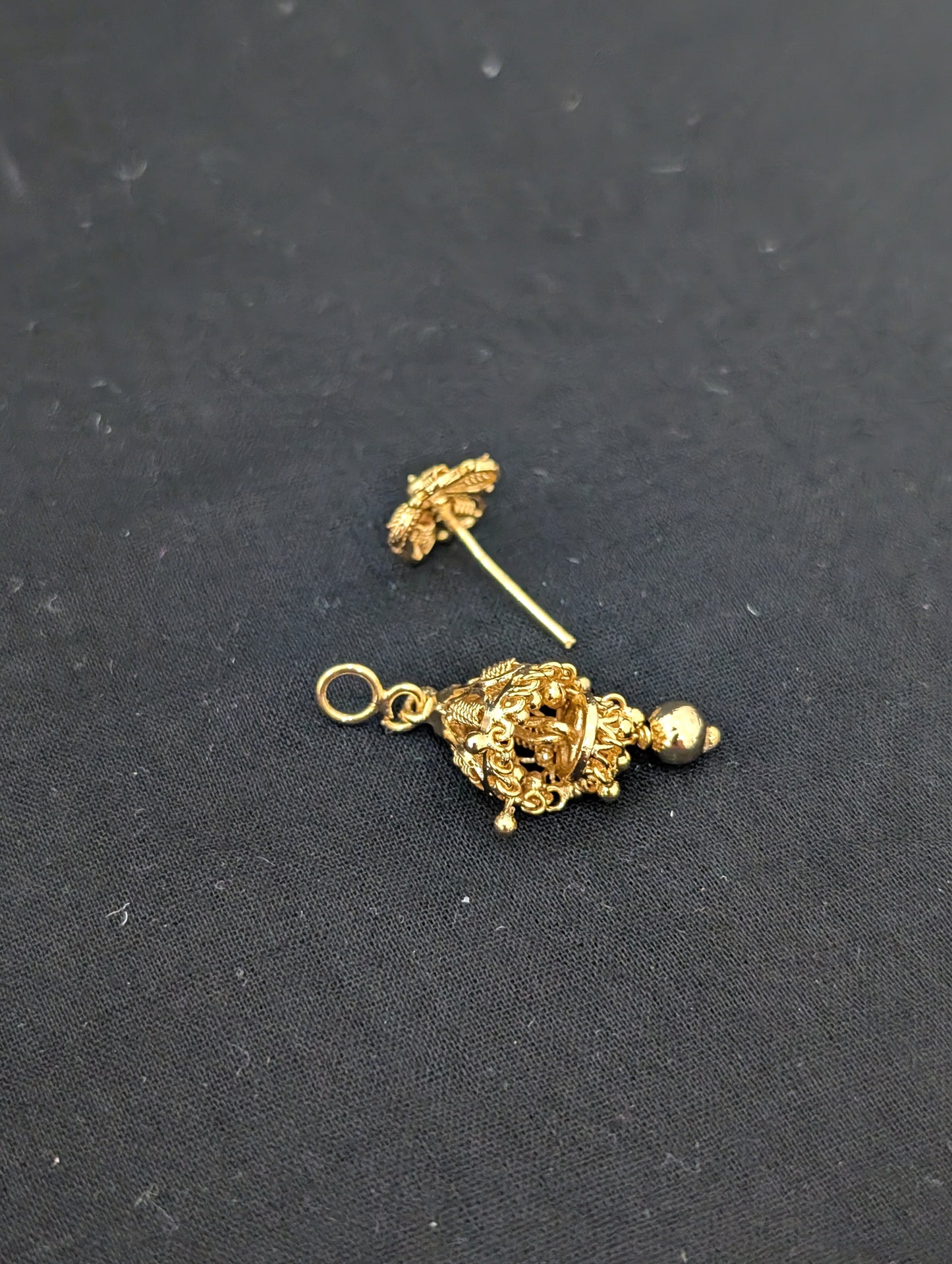 Micro gold plated Double layer Jhumka Earrings