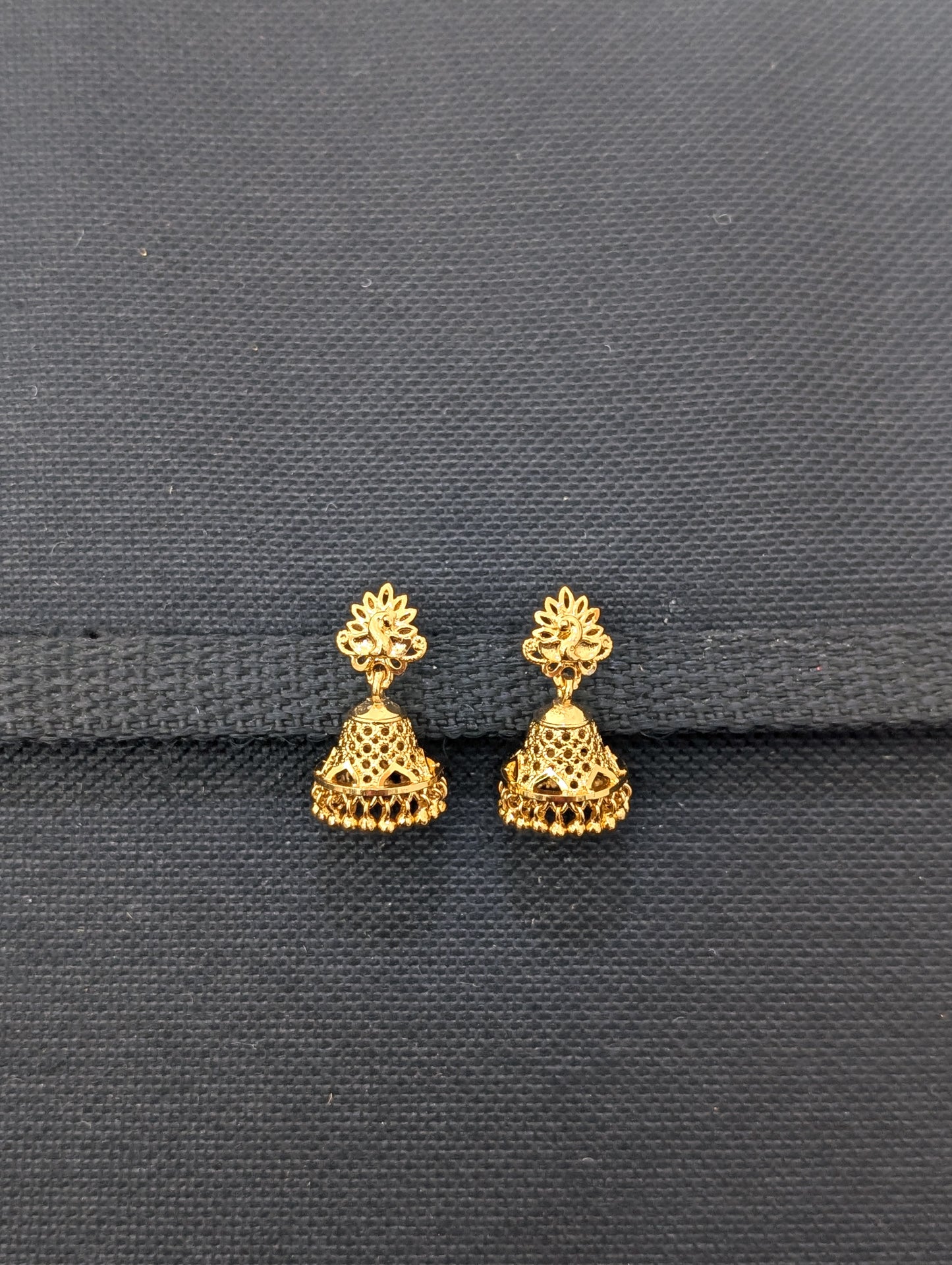 Micro gold plated Peacock Jhumka Earrings