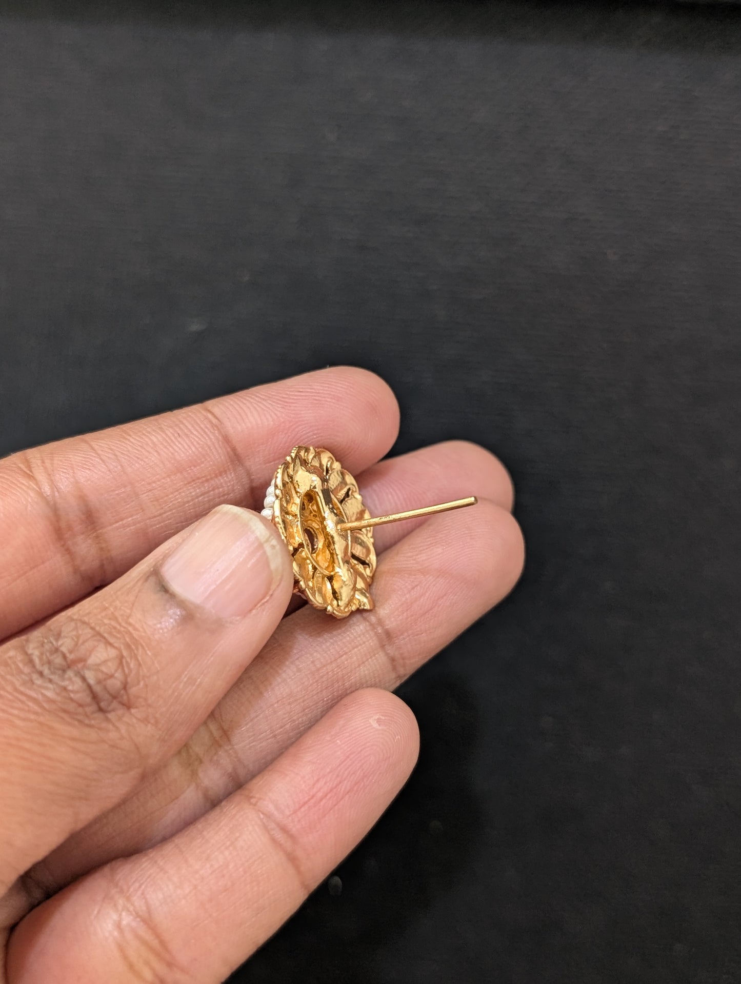 Antique Gold Peacock Stud earrings