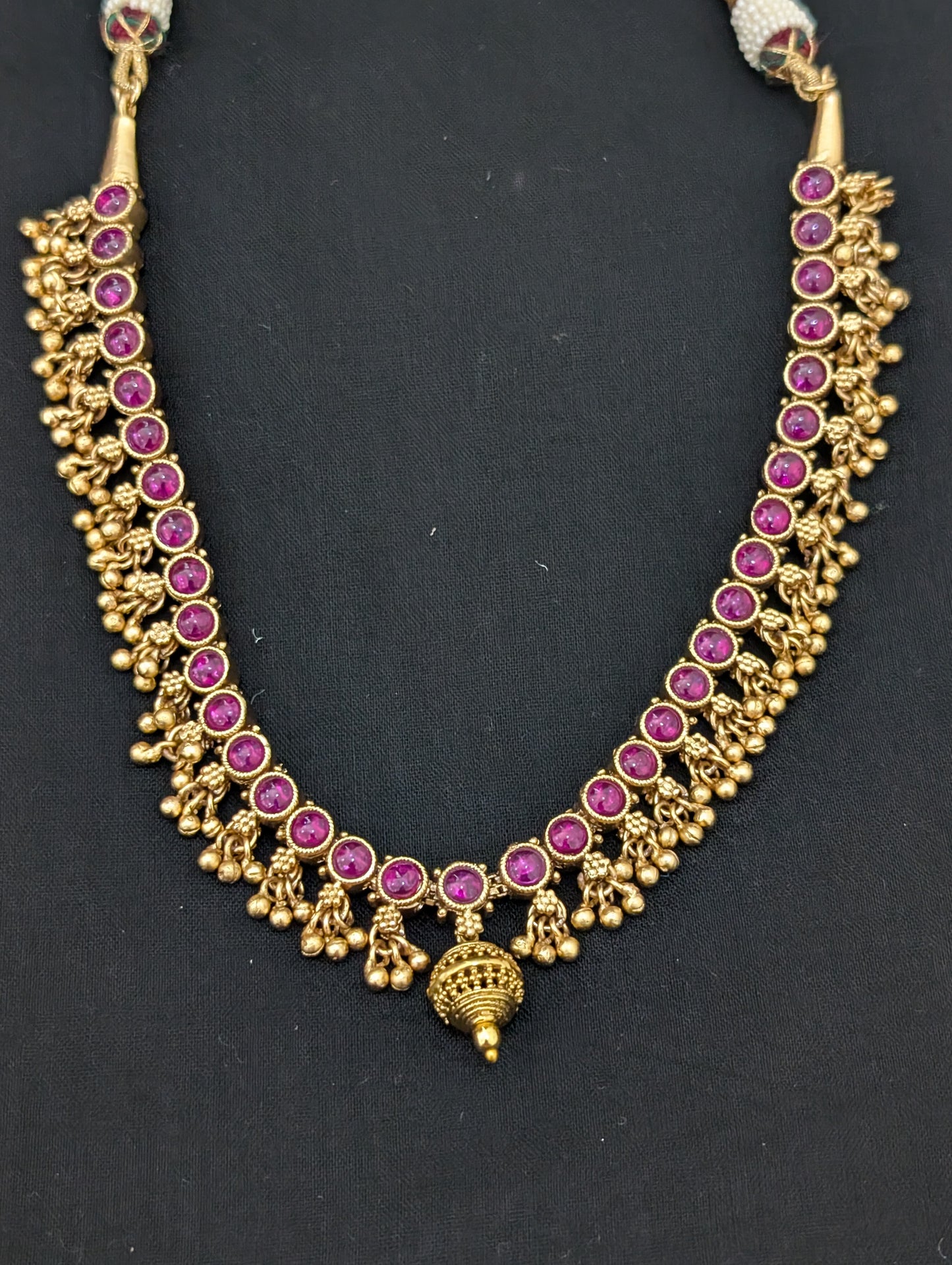 2 in 1 Kemp stone Choker Necklace