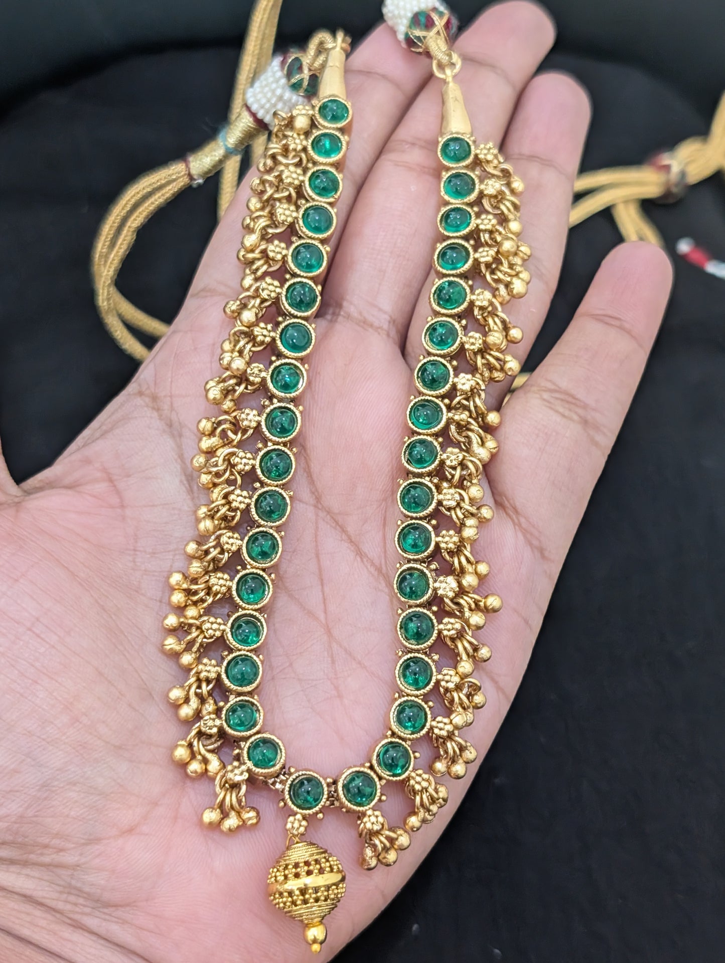 2 in 1 Kemp stone Choker Necklace
