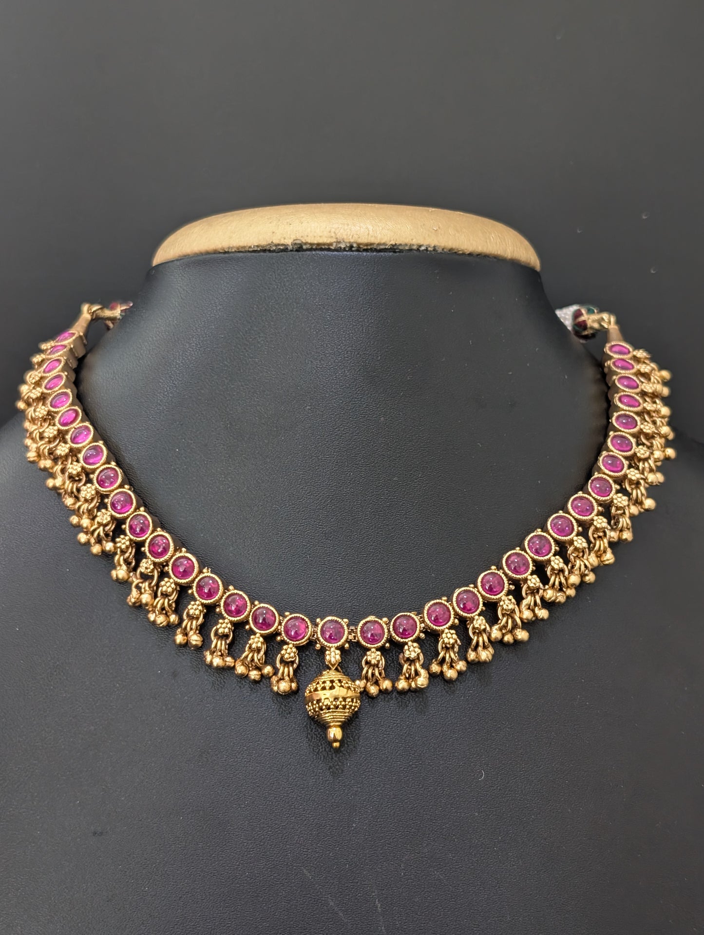 2 in 1 Kemp stone Choker Necklace