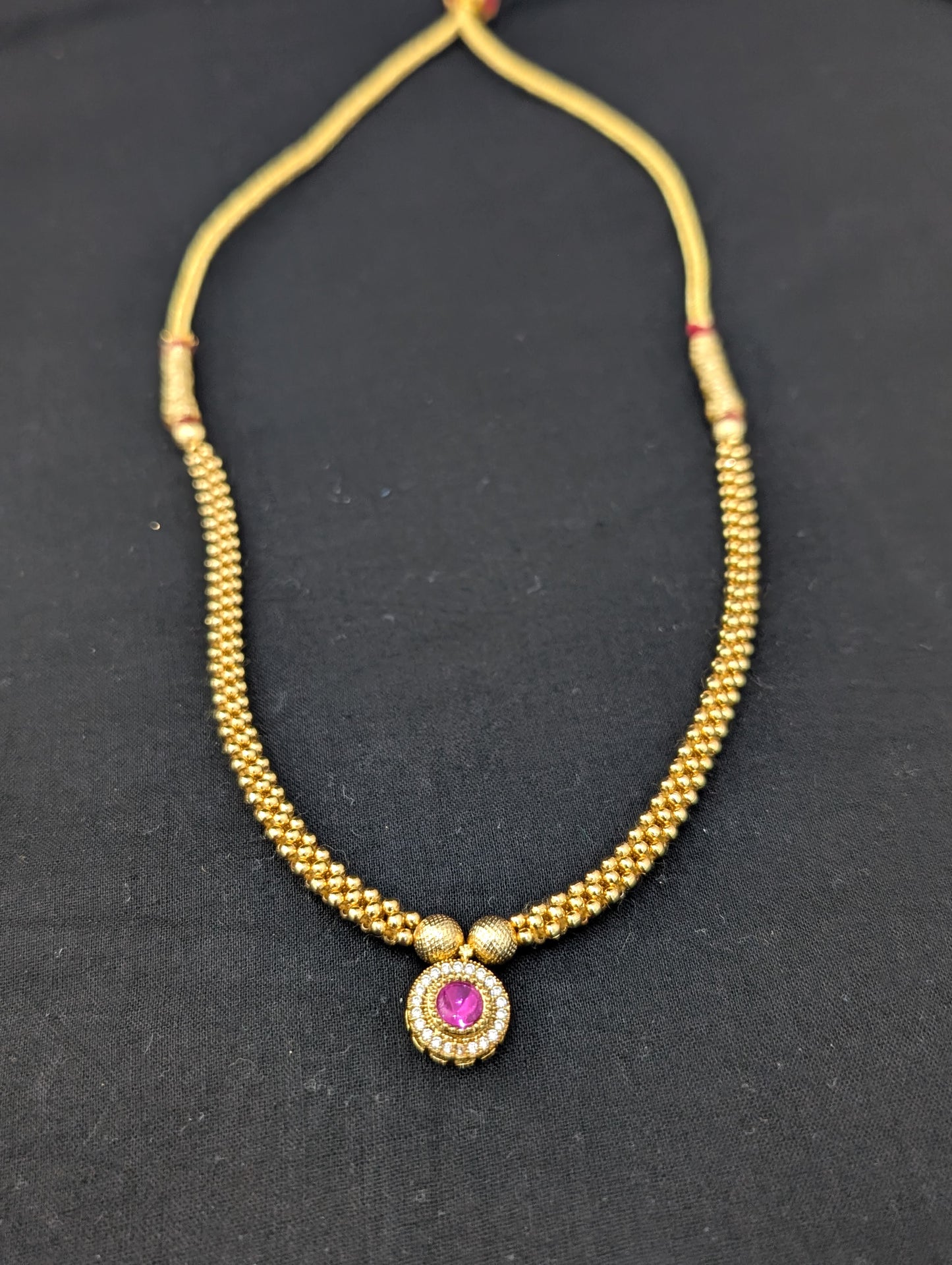Micro gold plated Small Pendant Choker necklace