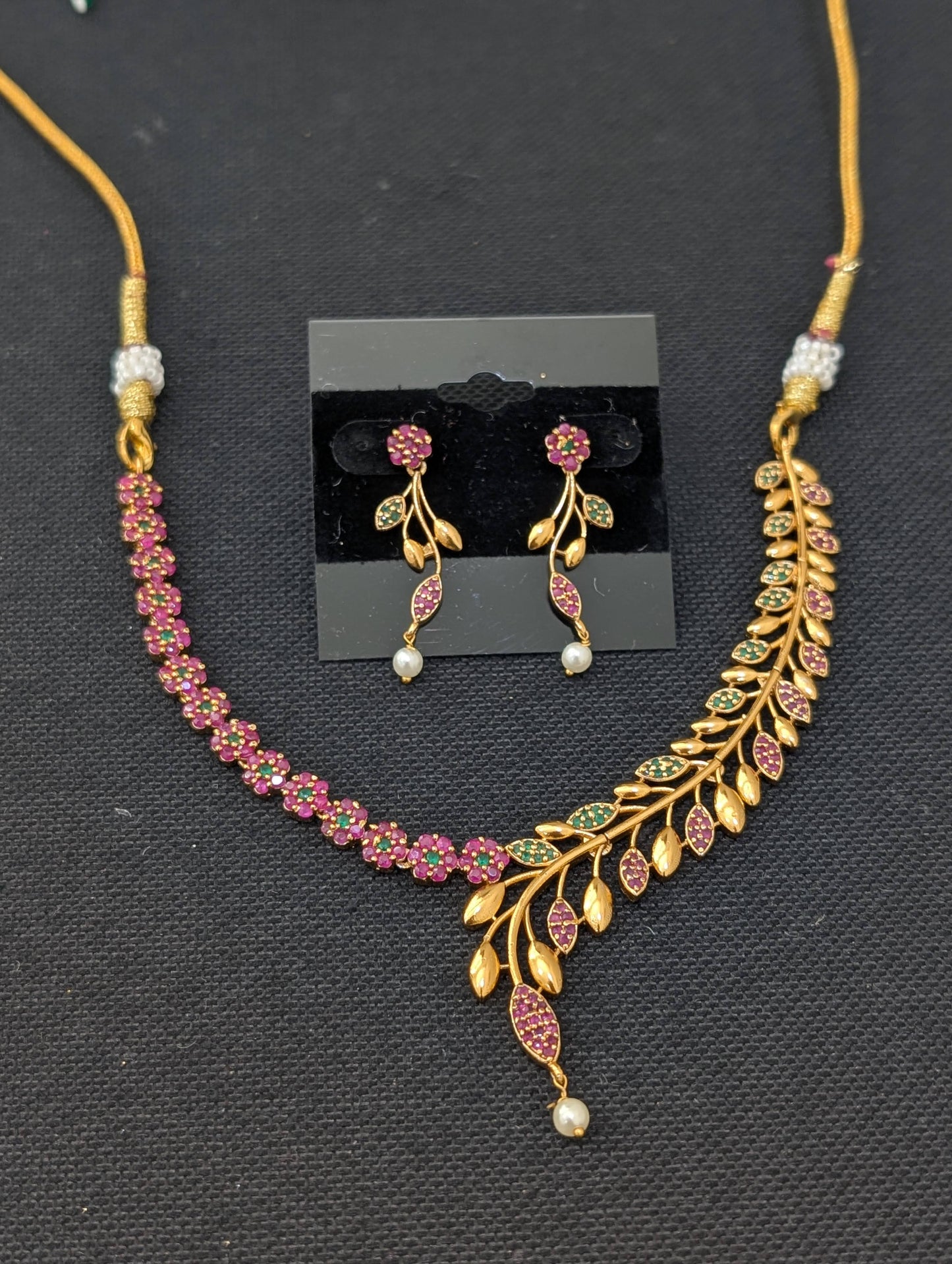 Half n half Antique Choker Necklace set