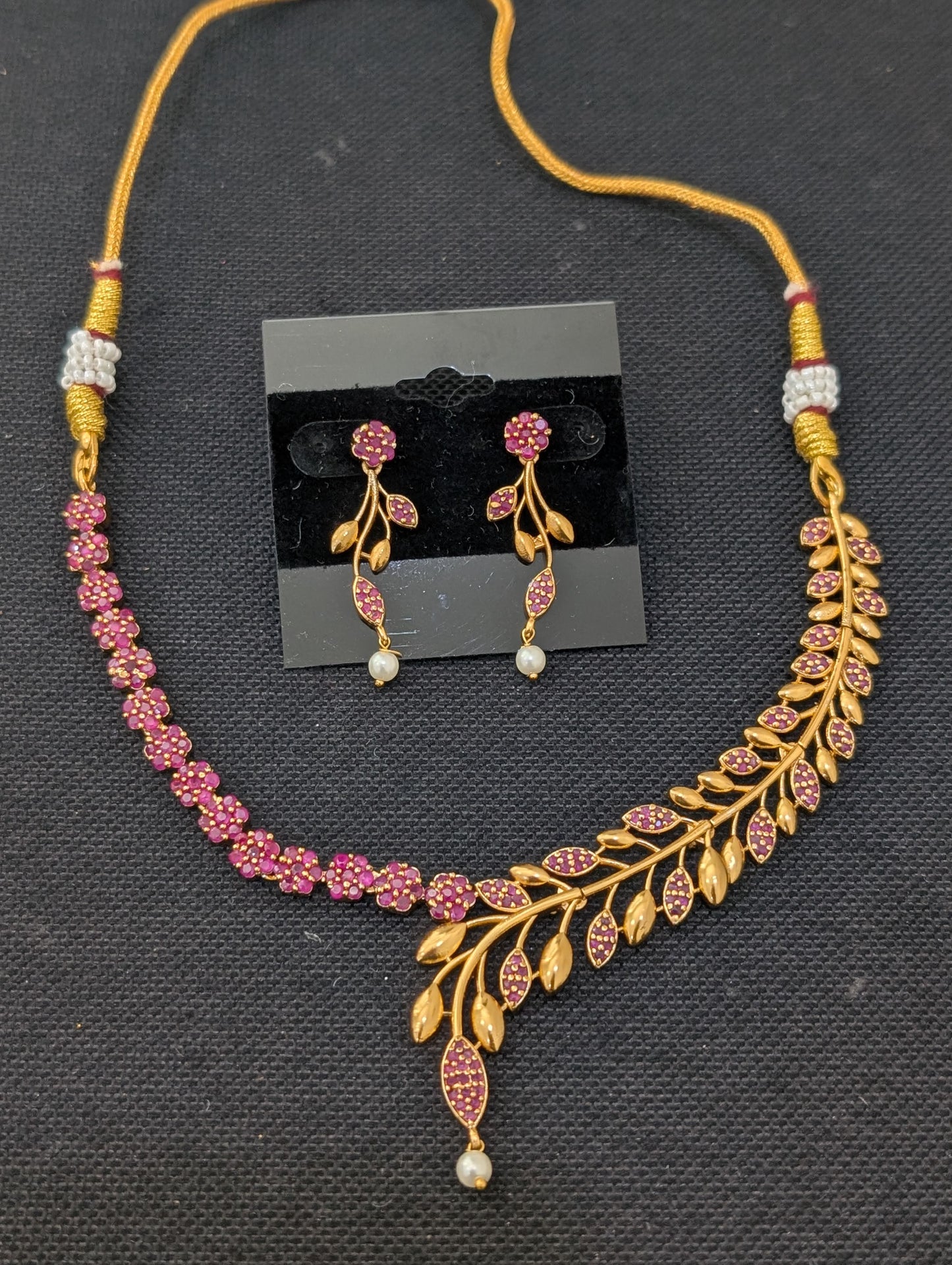 Half n half Antique Choker Necklace set