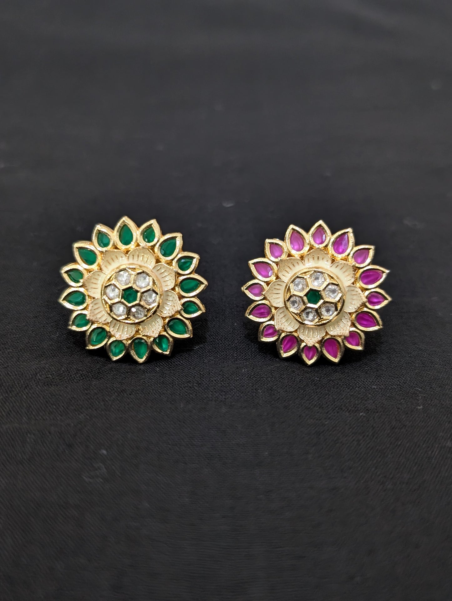 Flower Kundan stone adjustable Finger rings