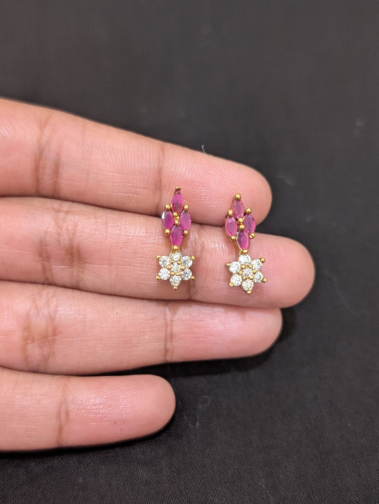 Antique Flower CZ Choker Necklace set