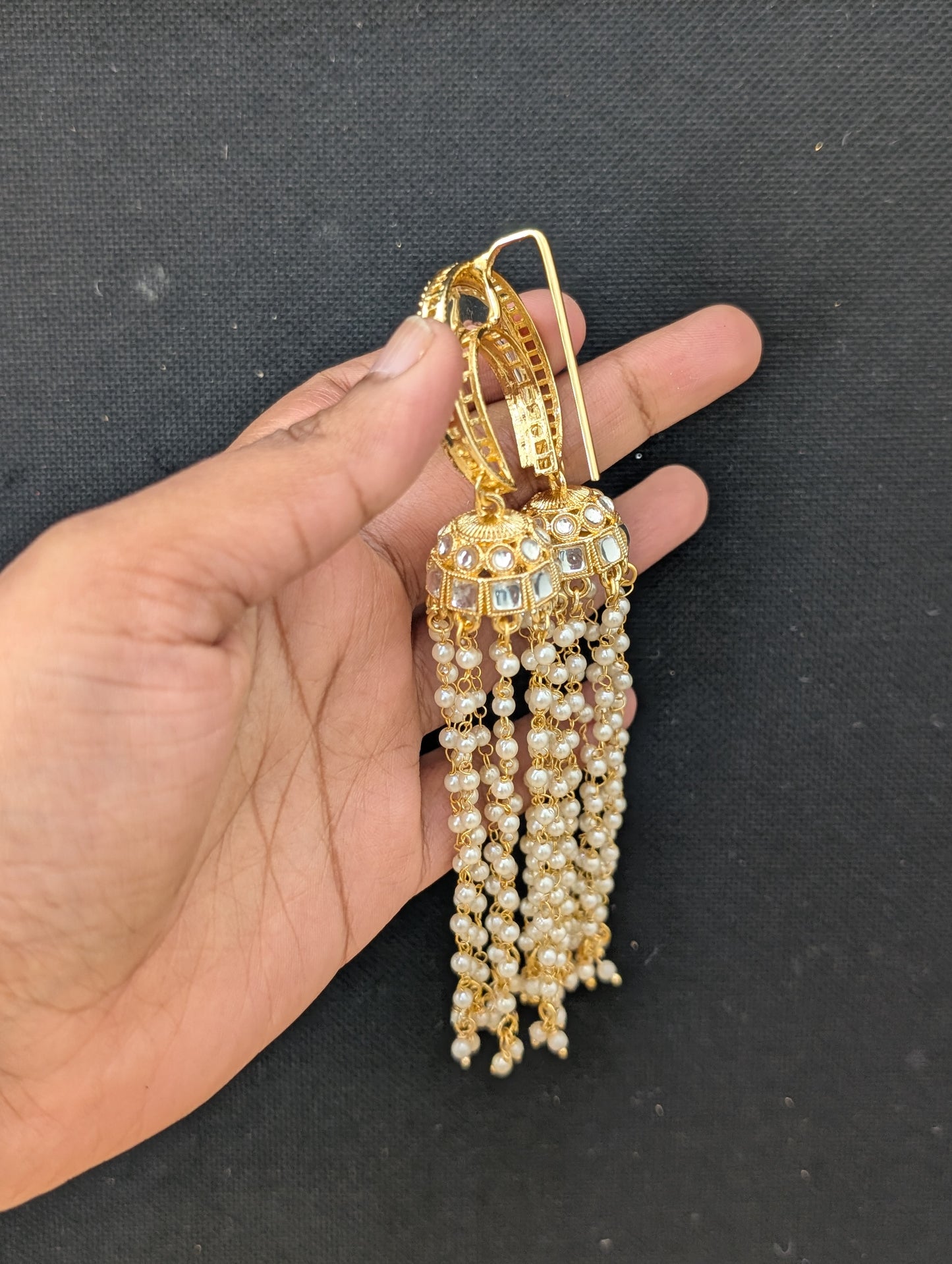 Kundan Bridal Clip on Hair brooch - D6