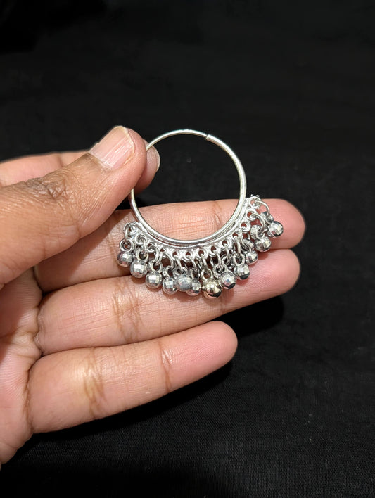 Oxidized Silver Hoop earrings