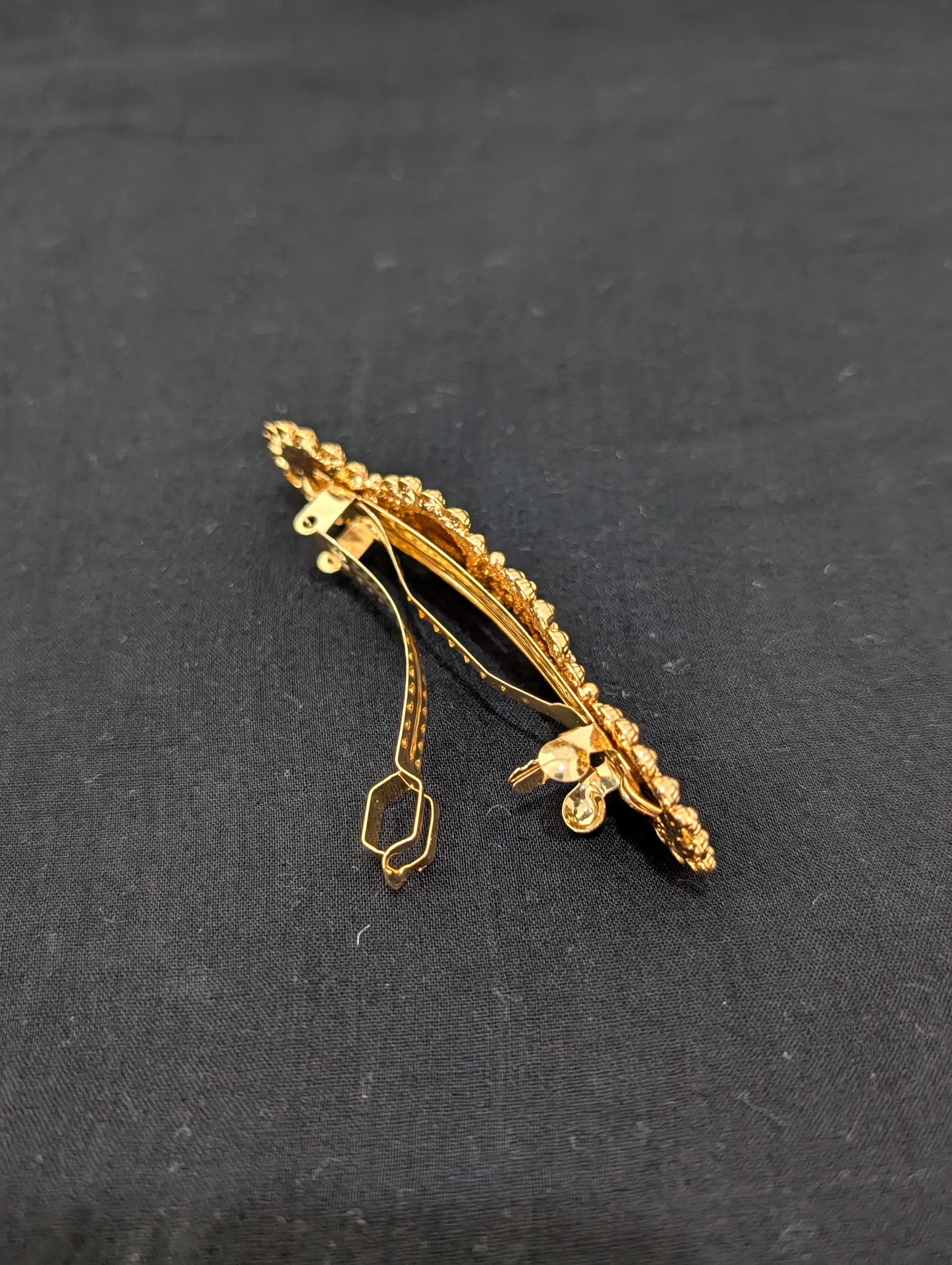 Lakshmi ji design gold plated hair clip - D1 - Simpliful