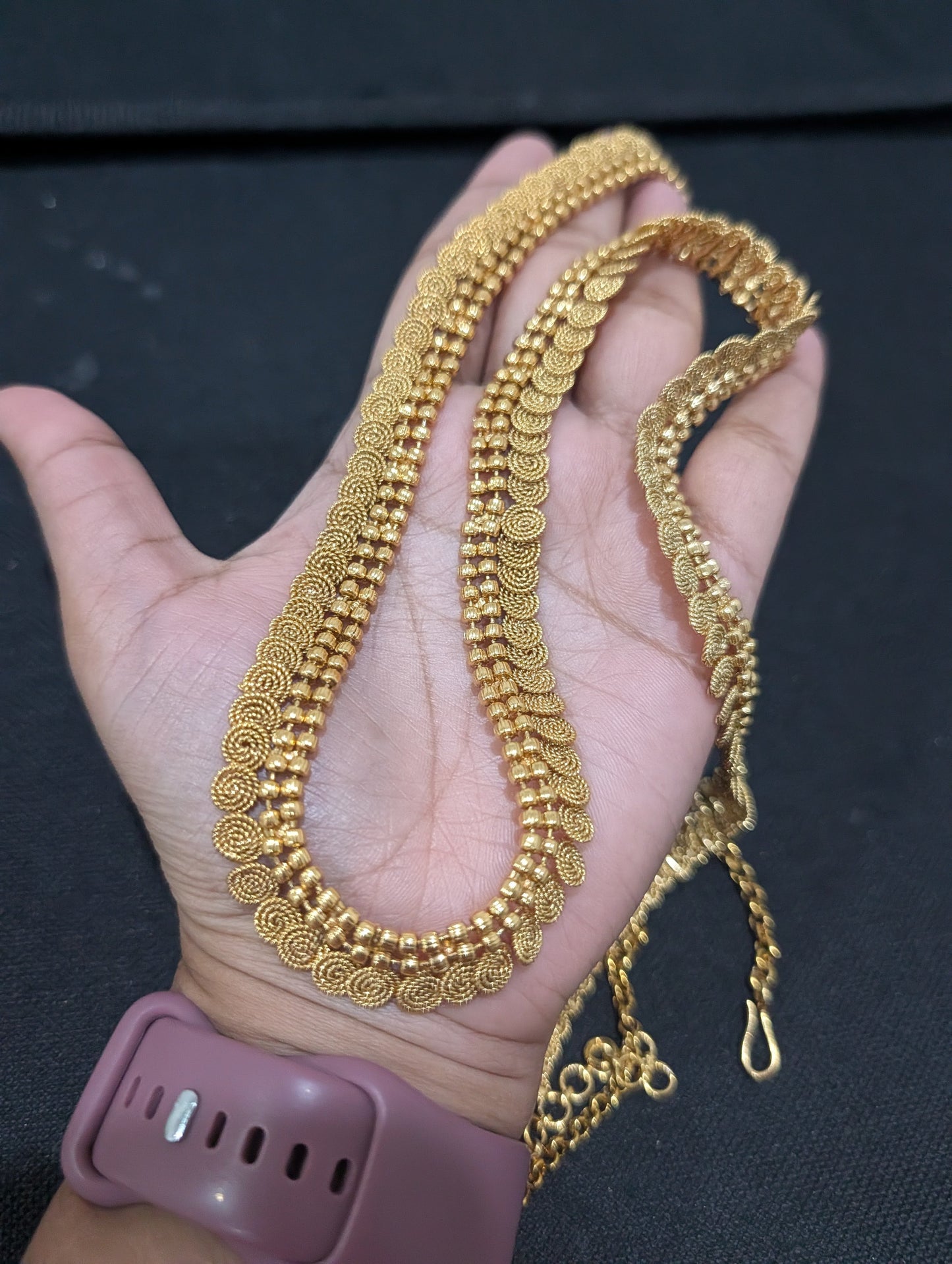 Gold plated Chakri design Hip Chain / Waist Belt / Belly Chain - Simpliful