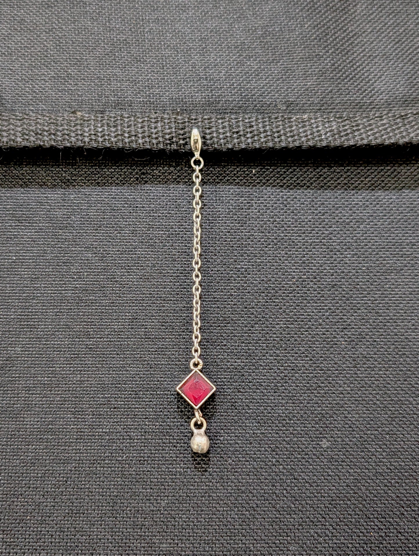 Oxidized Silver small diamond CZ Maang Tikka - Simpliful