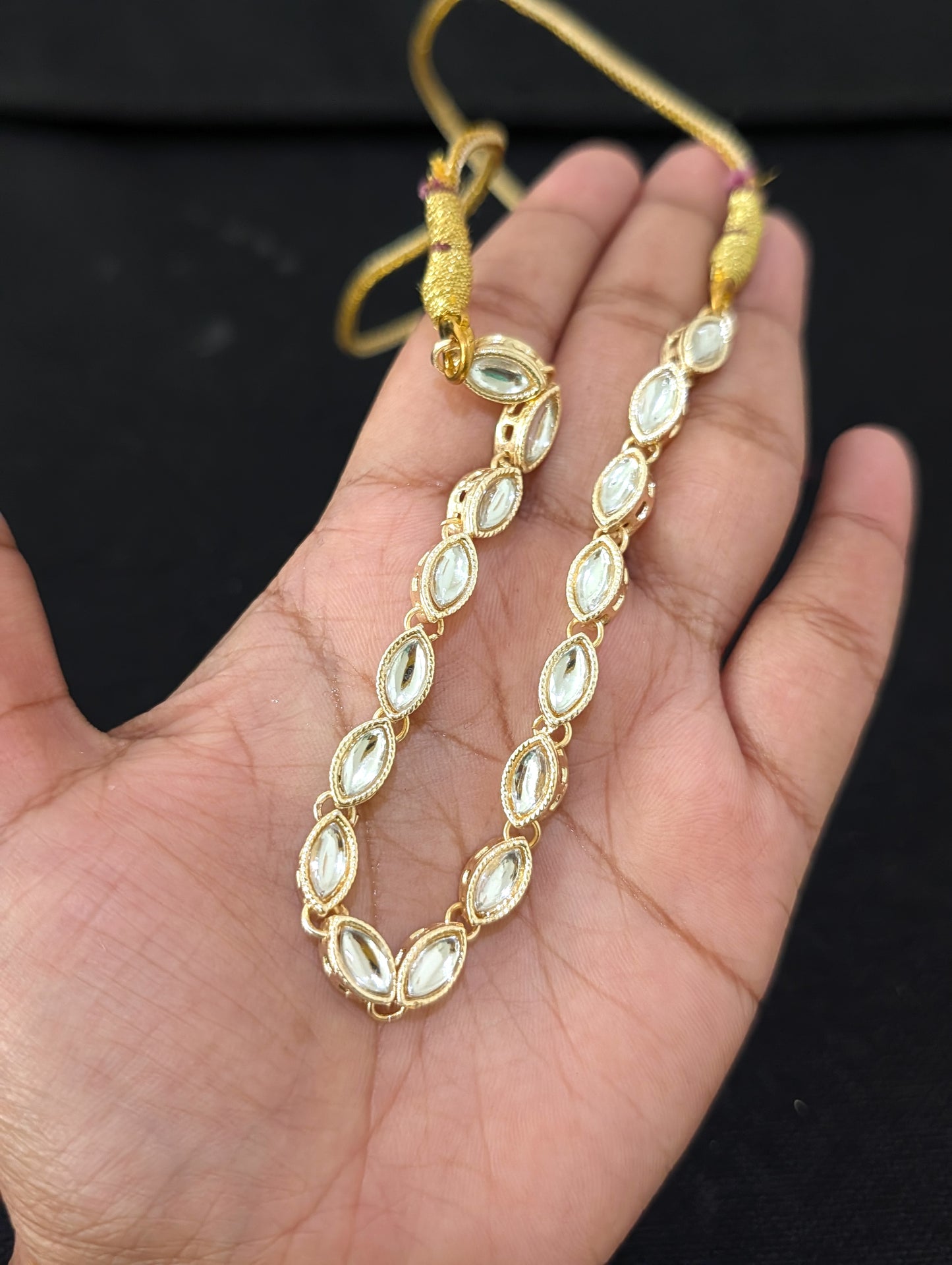 Glass kundan Choker Necklace - D2