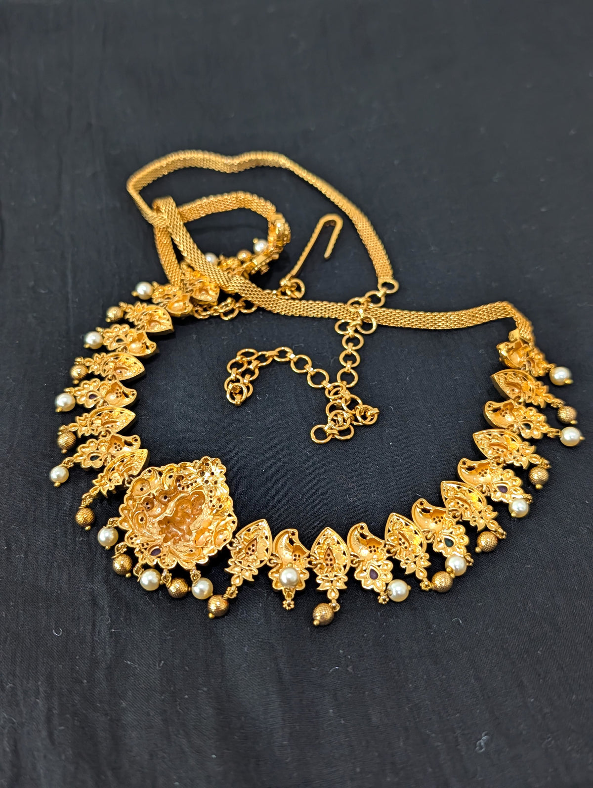 Antique Gold plated Lakshmi ji Bridal Hip Chain / Waist Belt / Belly Chain - D1