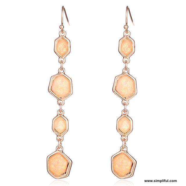 Glittery Resin bead dangle Earring - Simpliful