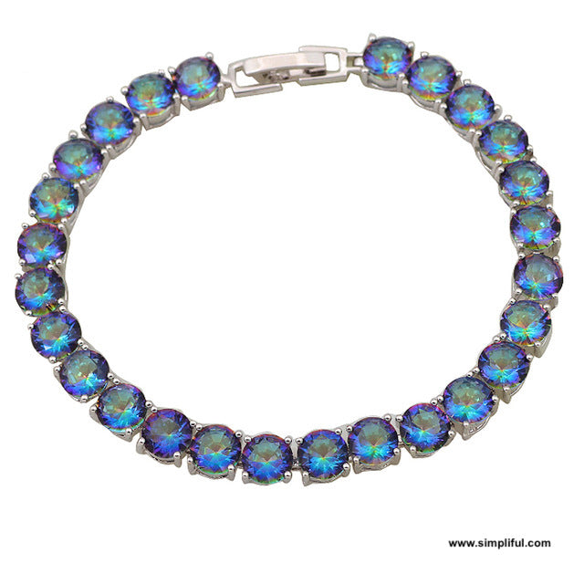Rainbow color CZ stone Bracelet