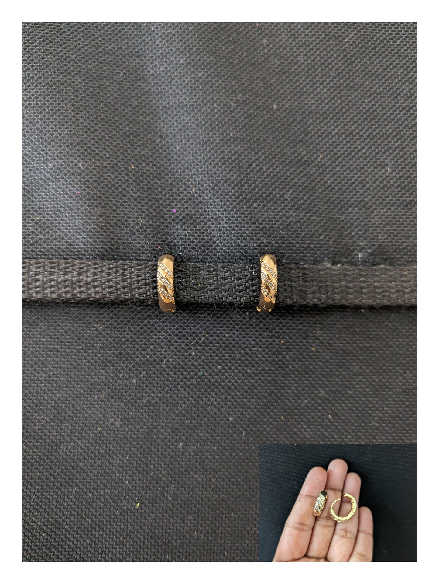 Gold plated small hoop earrings - 4 designs