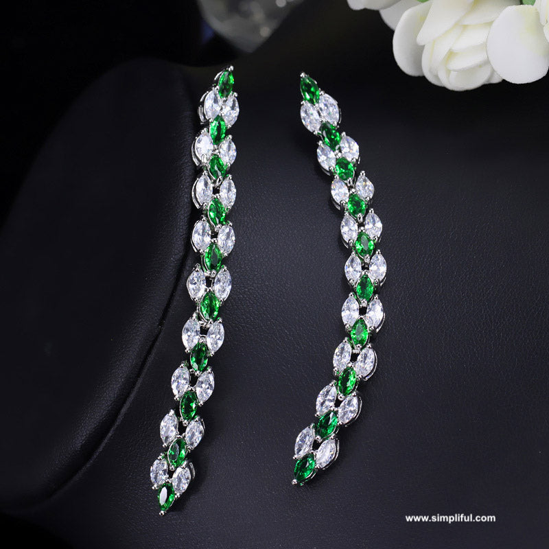 Unique CZ long Earring - Simpliful