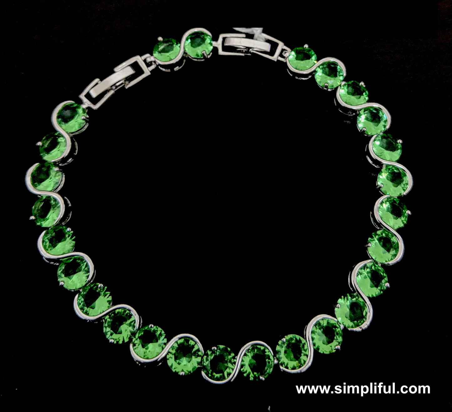 Light green CZ stone Bracelet - Simpliful