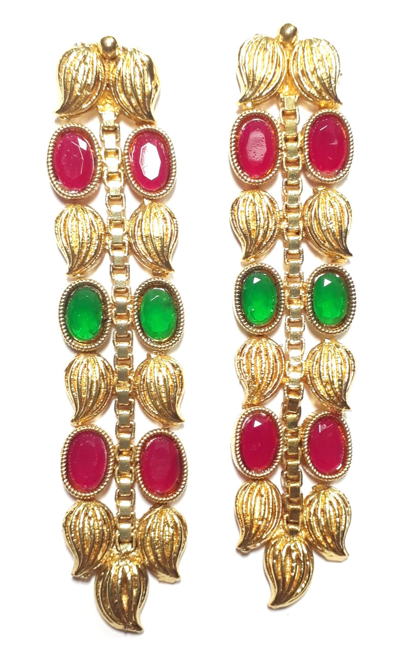 Gold plated Mango design dangle hangings - Simpliful