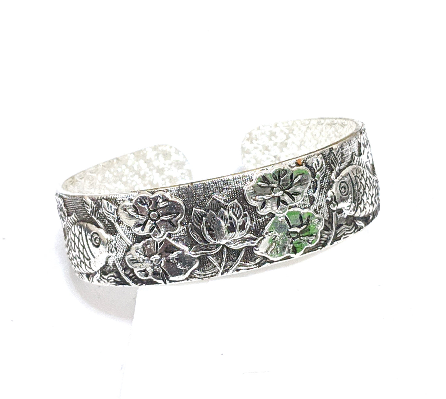 Antique silver finish oxidized kada - Fish Design - Simpliful