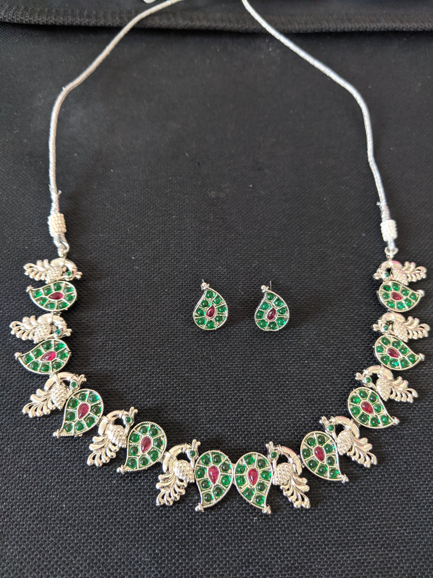 SALE - Oxidized silver Choker set