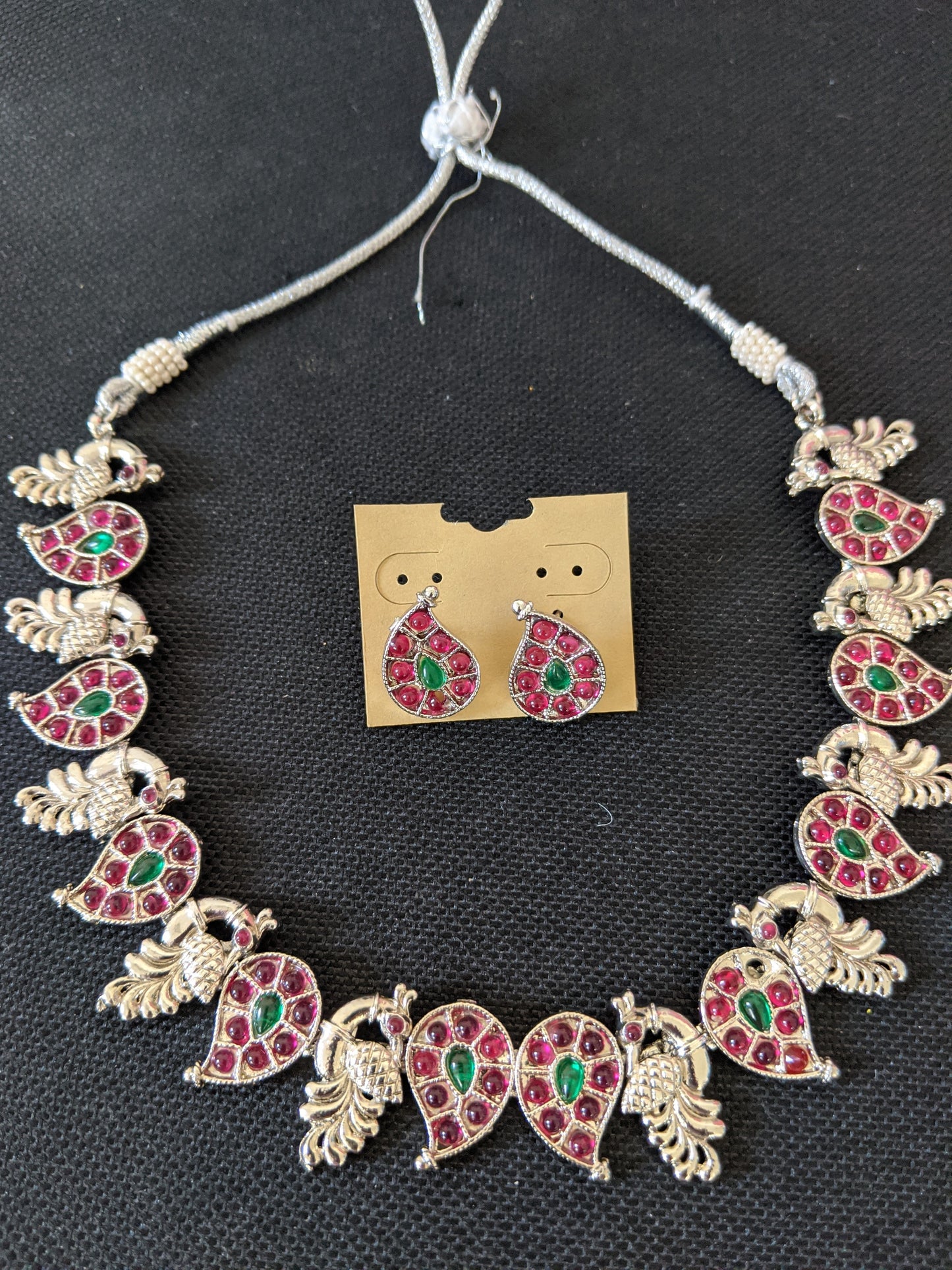 SALE - Oxidized silver Choker set