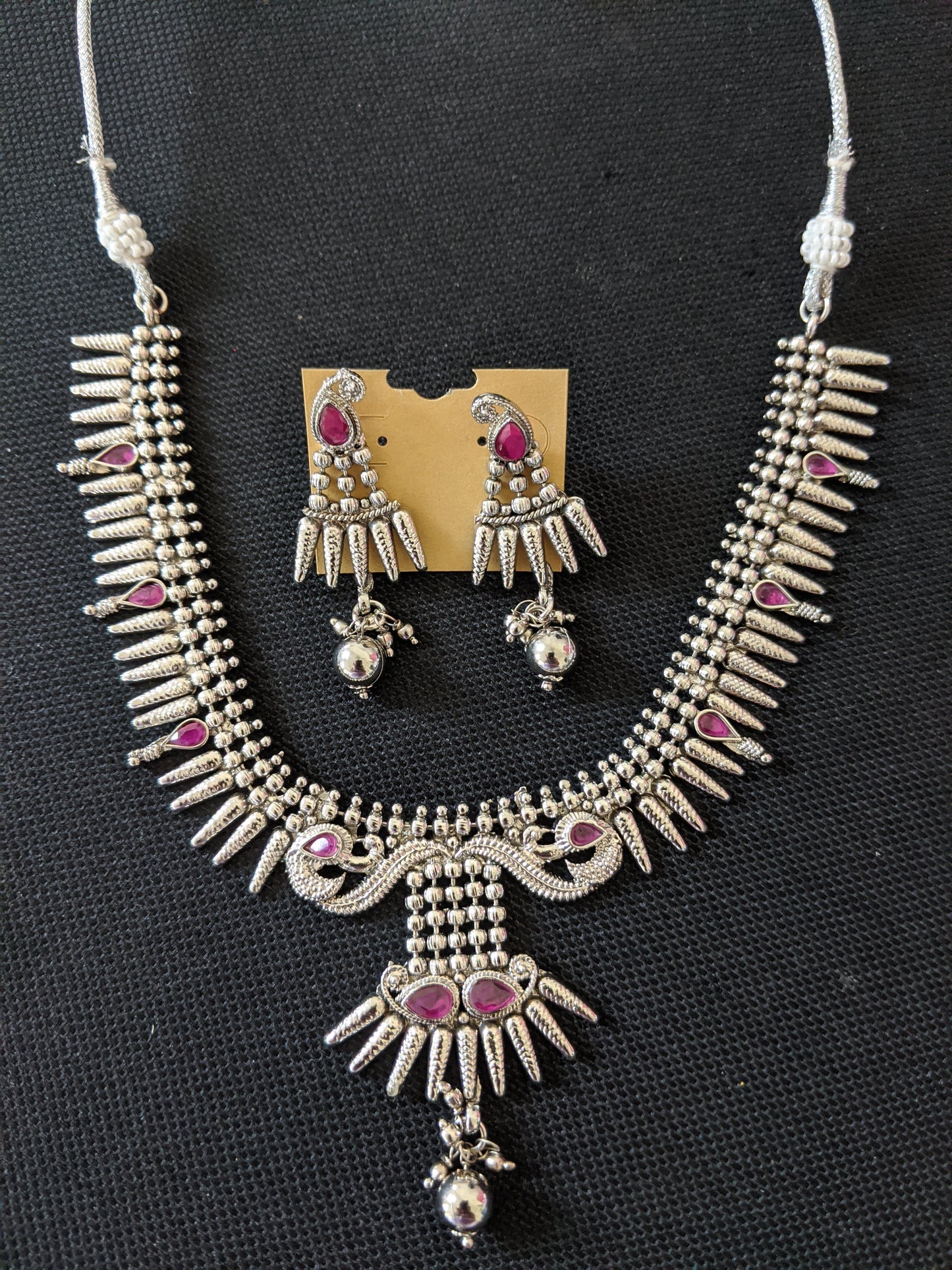 SALE - Oxidized silver Choker set